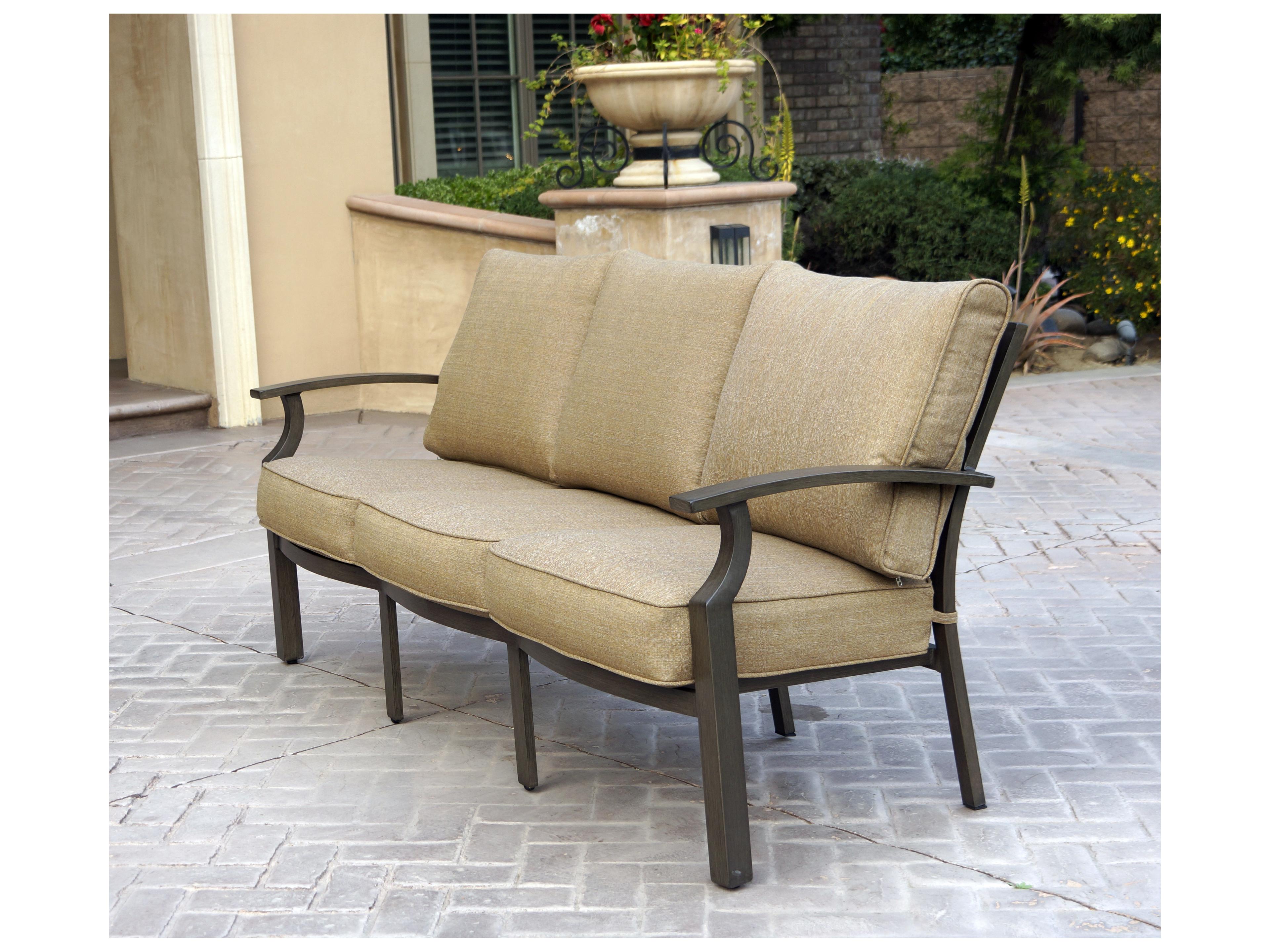 Darlee Outdoor Living Brooklyn Aluminum Multibrown 4 Piece Lounge Set