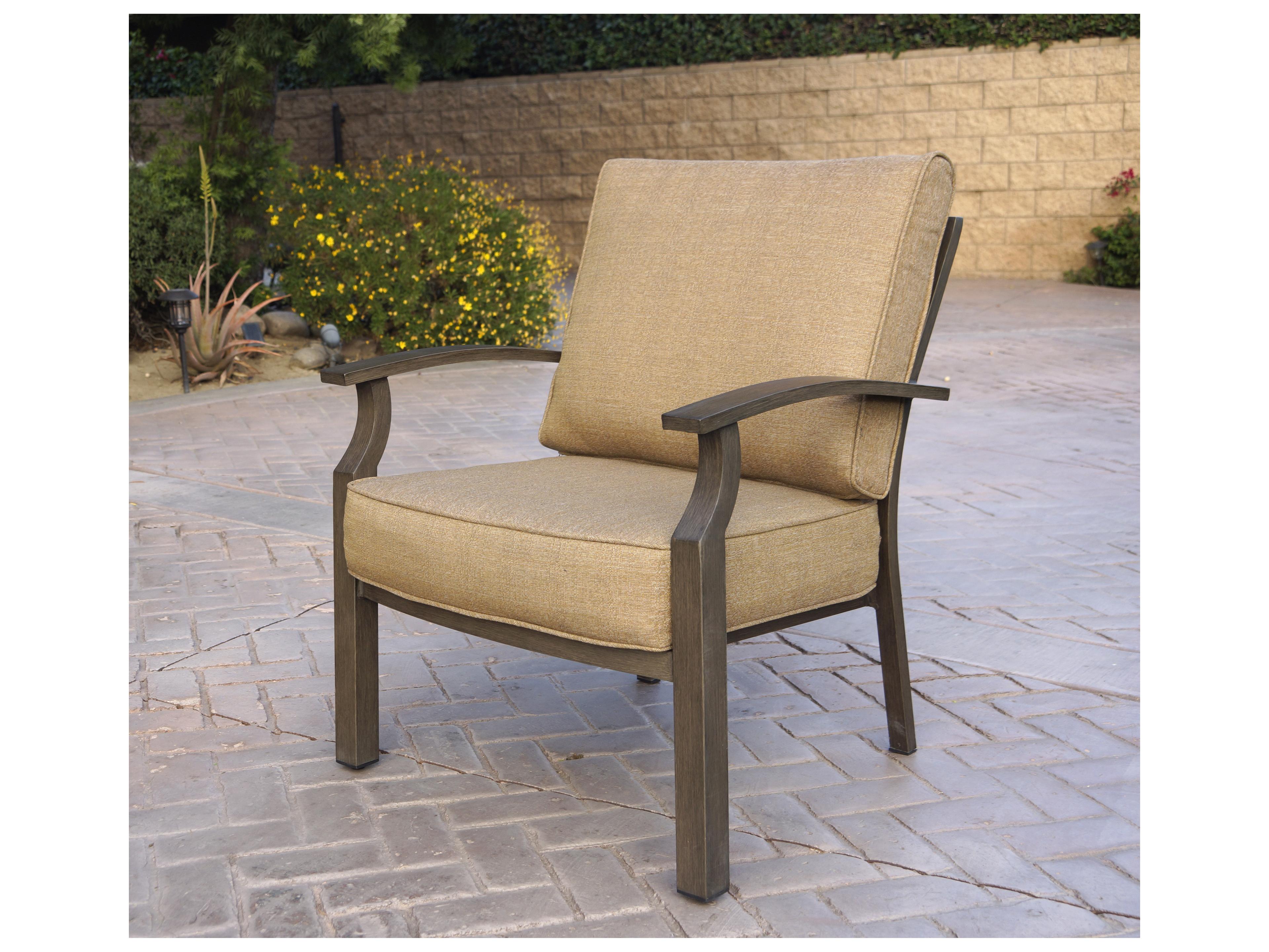 Darlee Outdoor Living Brooklyn Aluminum Multibrown 4 Piece Lounge Set