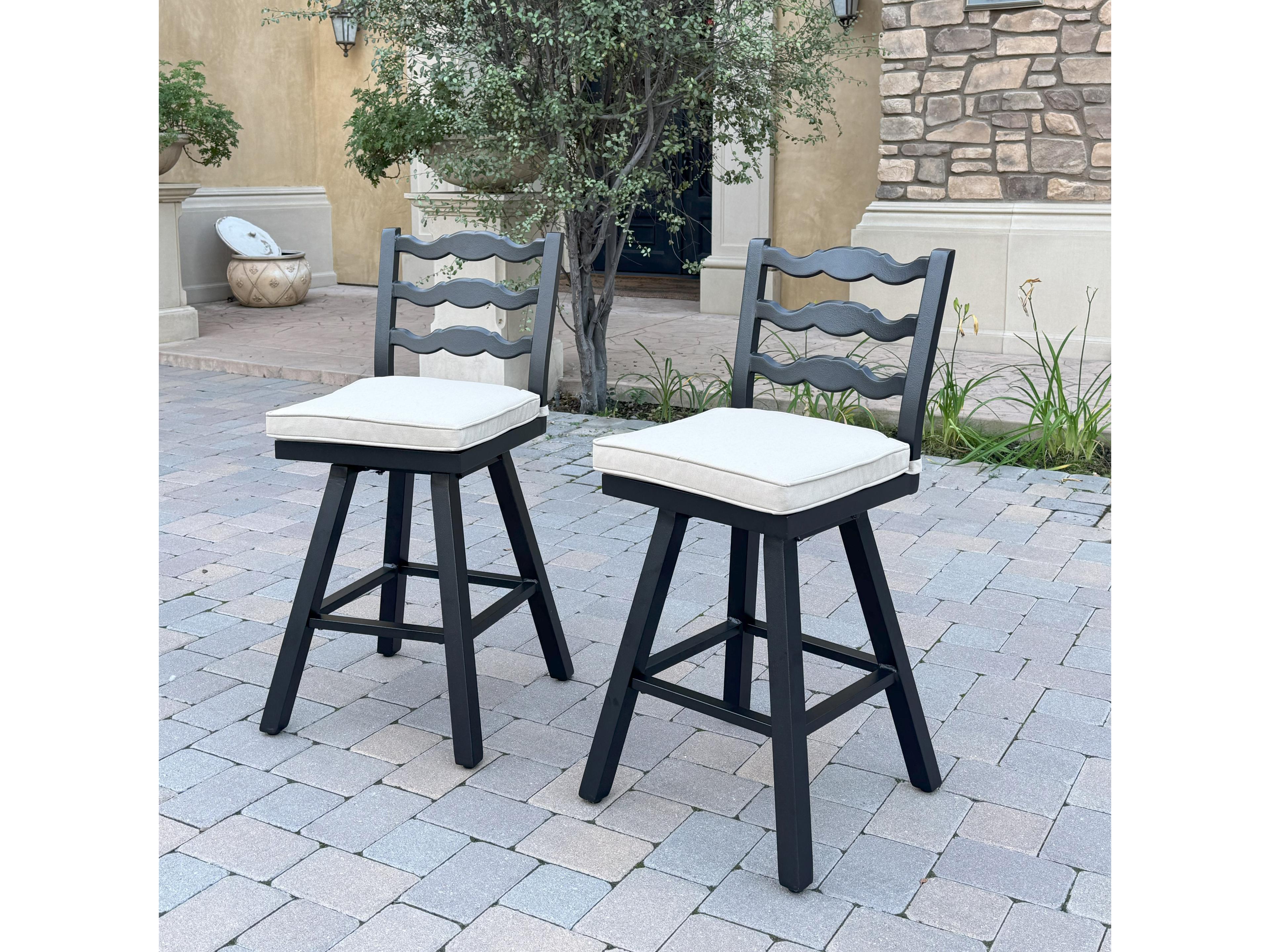 Aspen Aluminum 26 Inch Counter Height Swivel Bar Stool ( set of 2 )