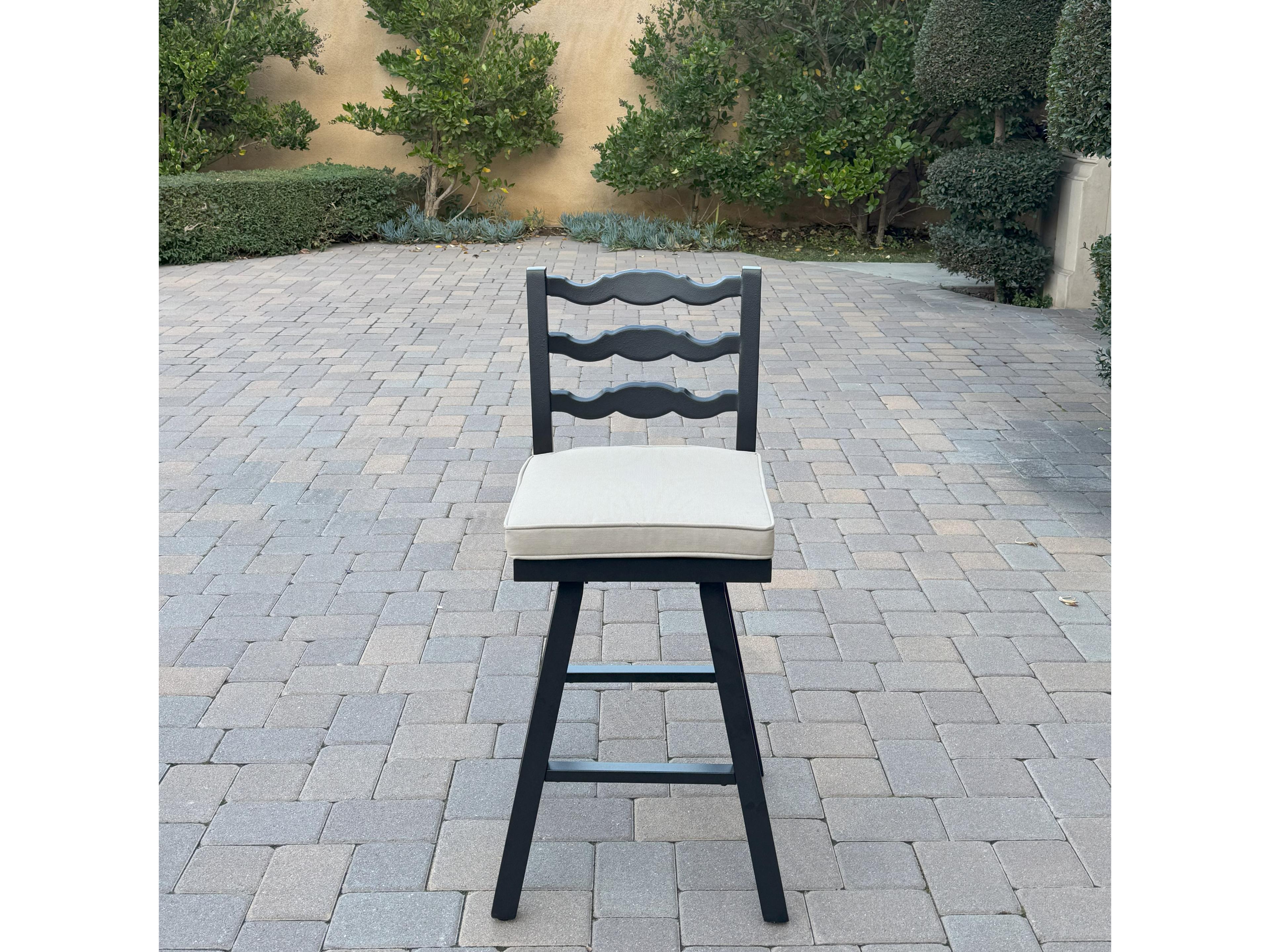 Darlee Outdoor Living Aspen Aluminum 26 Inch Counter Height Swivel Bar Stool ( set of 2 )