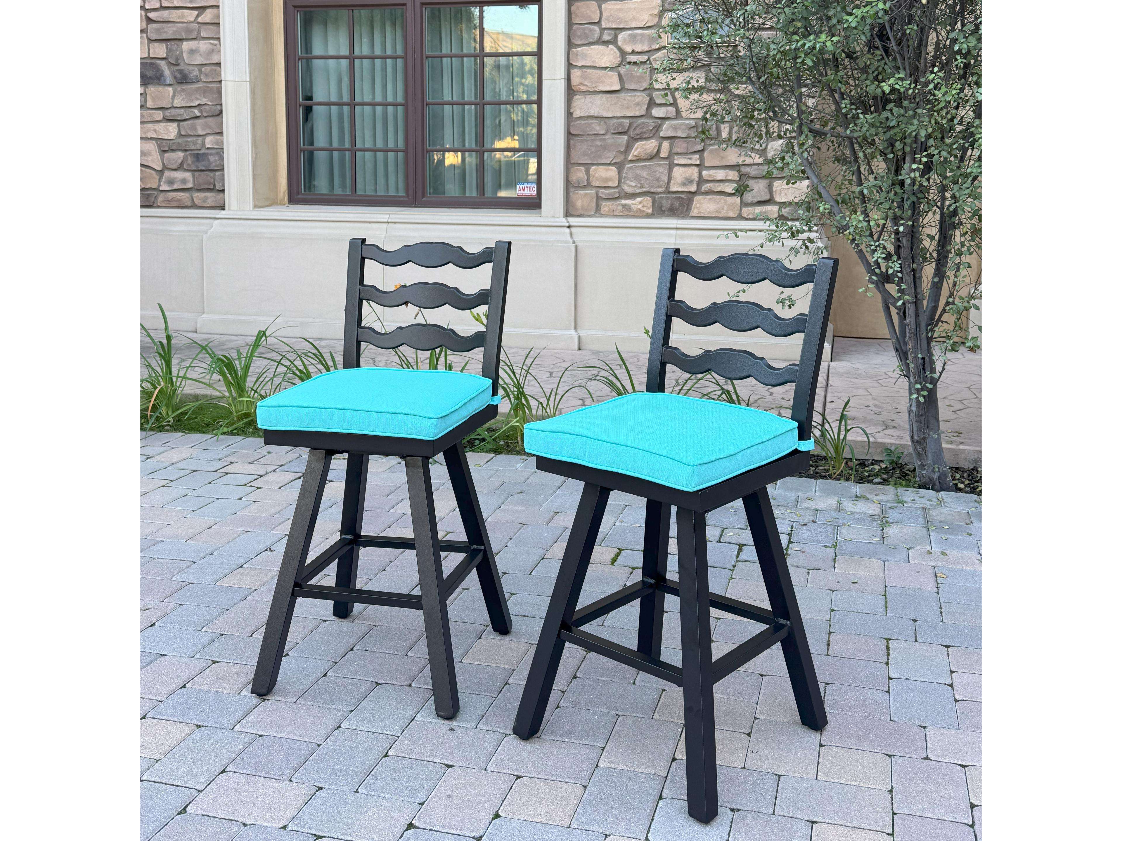 Aspen Aluminum 26 Inch Counter Height Swivel Bar Stool ( set of 2 )