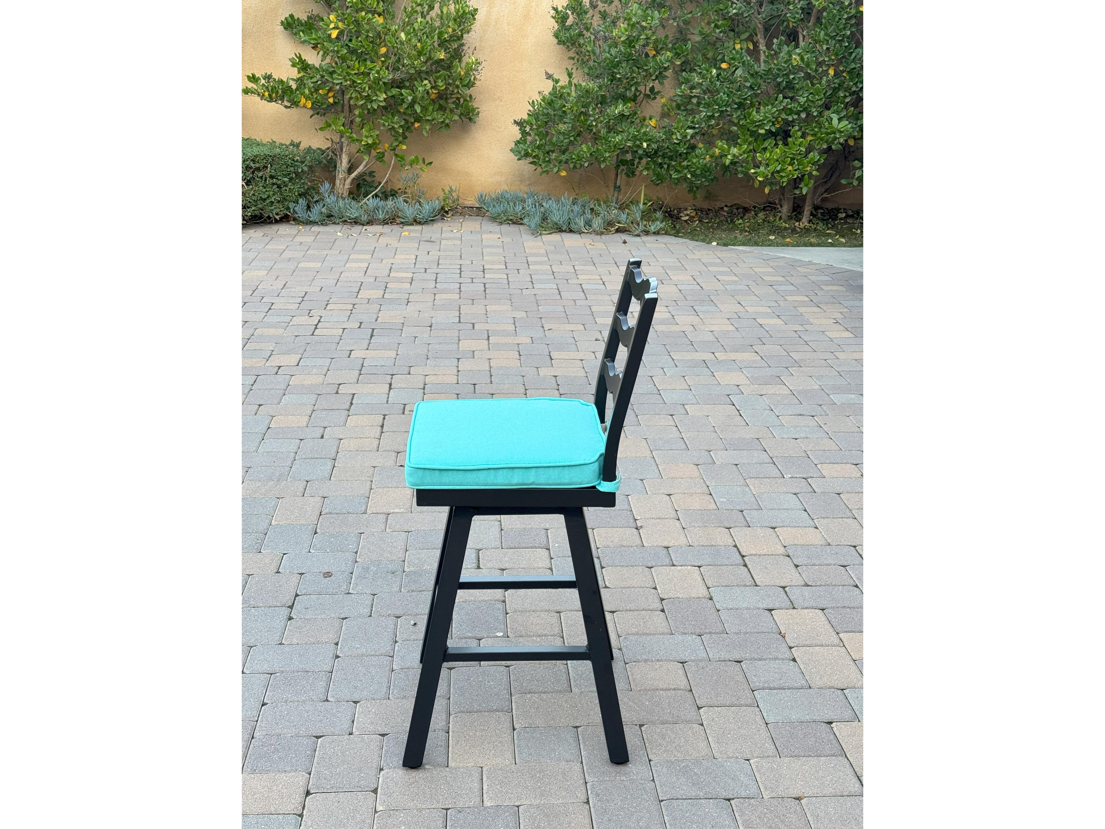 Darlee Outdoor Living Aspen Aluminum 26 Inch Counter Height Swivel Bar Stool ( set of 2 )