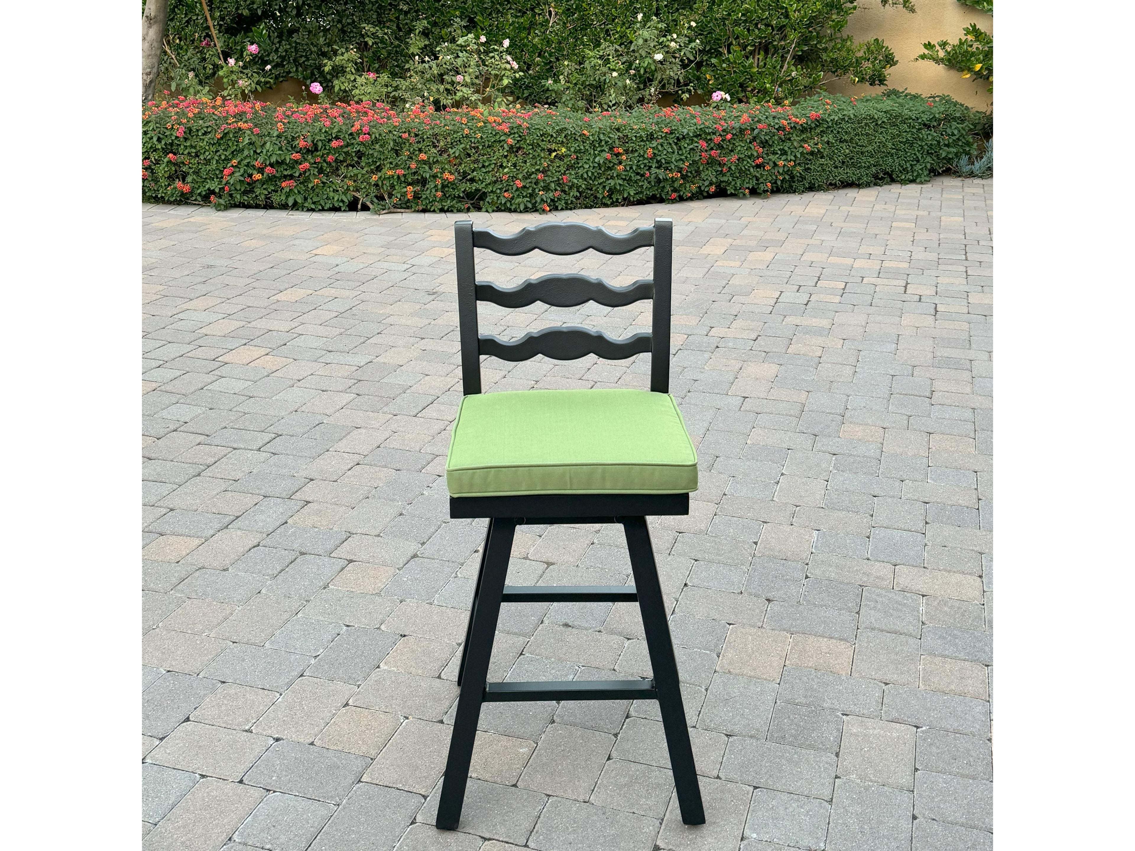 Darlee Outdoor Living Aspen Aluminum 26 Inch Counter Height Swivel Bar Stool ( set of 2 )