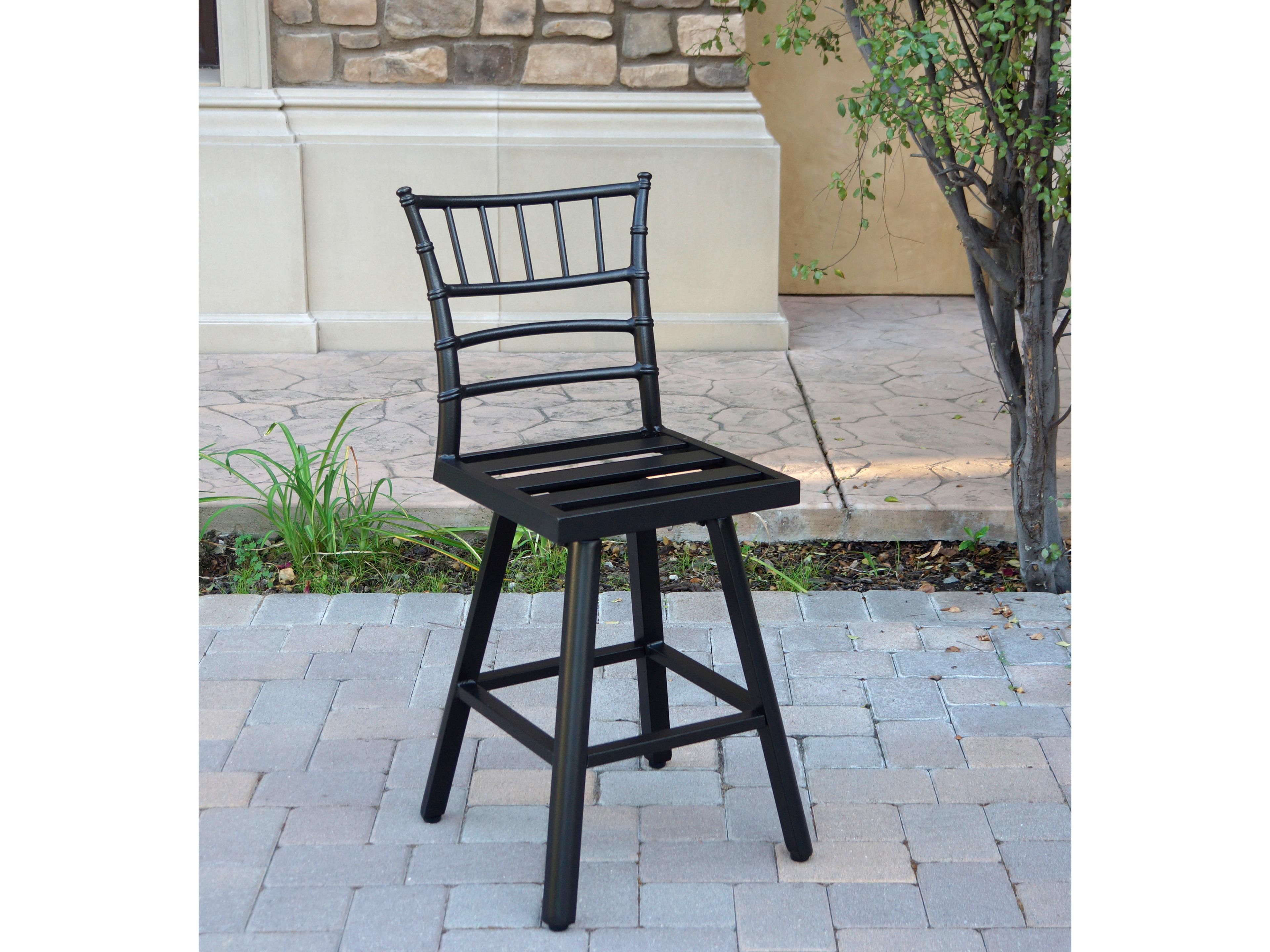 Darlee Outdoor Living Bella Aluminum 5-Piece Patio Bar Set with 30 feet' Round Counter Height Bar Table