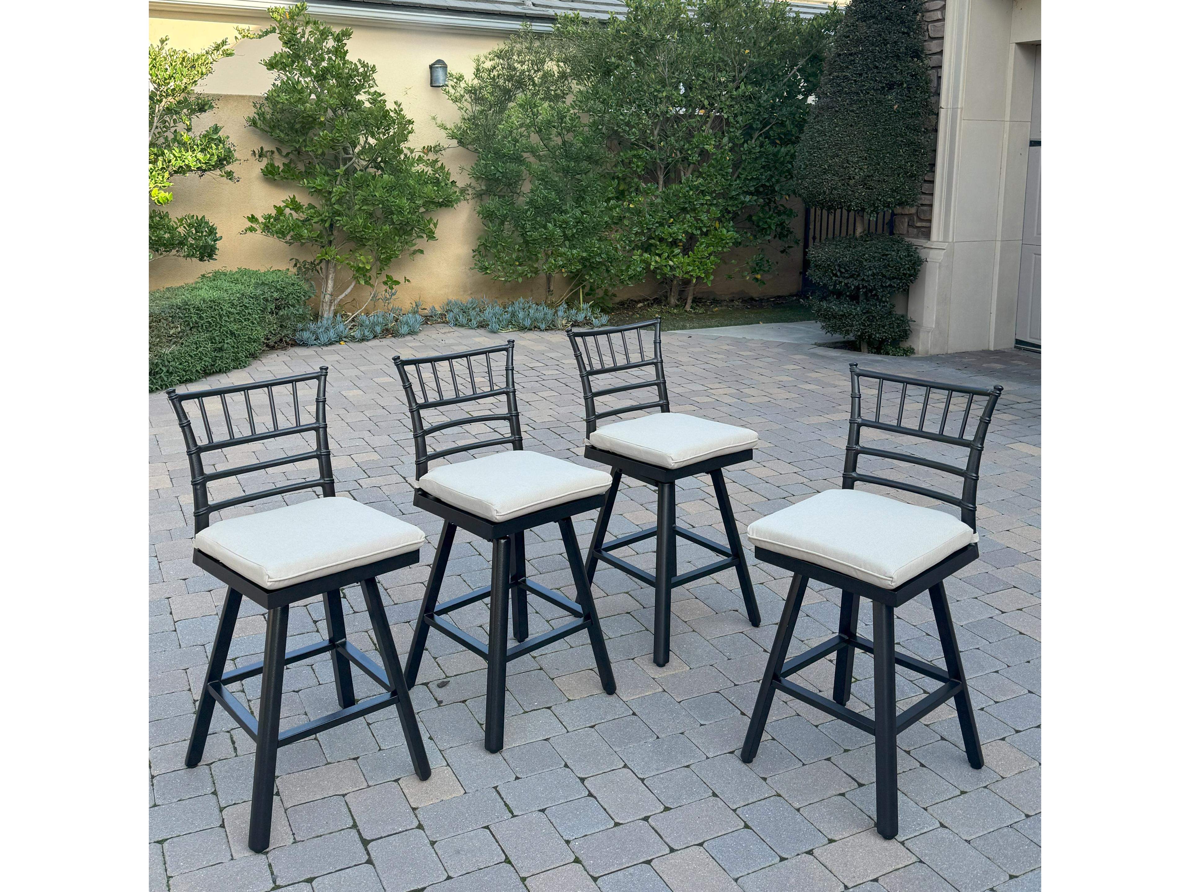 Bella Aluminum 26 Inch Counter Height Swivel Bar Stool ( set of 4 )