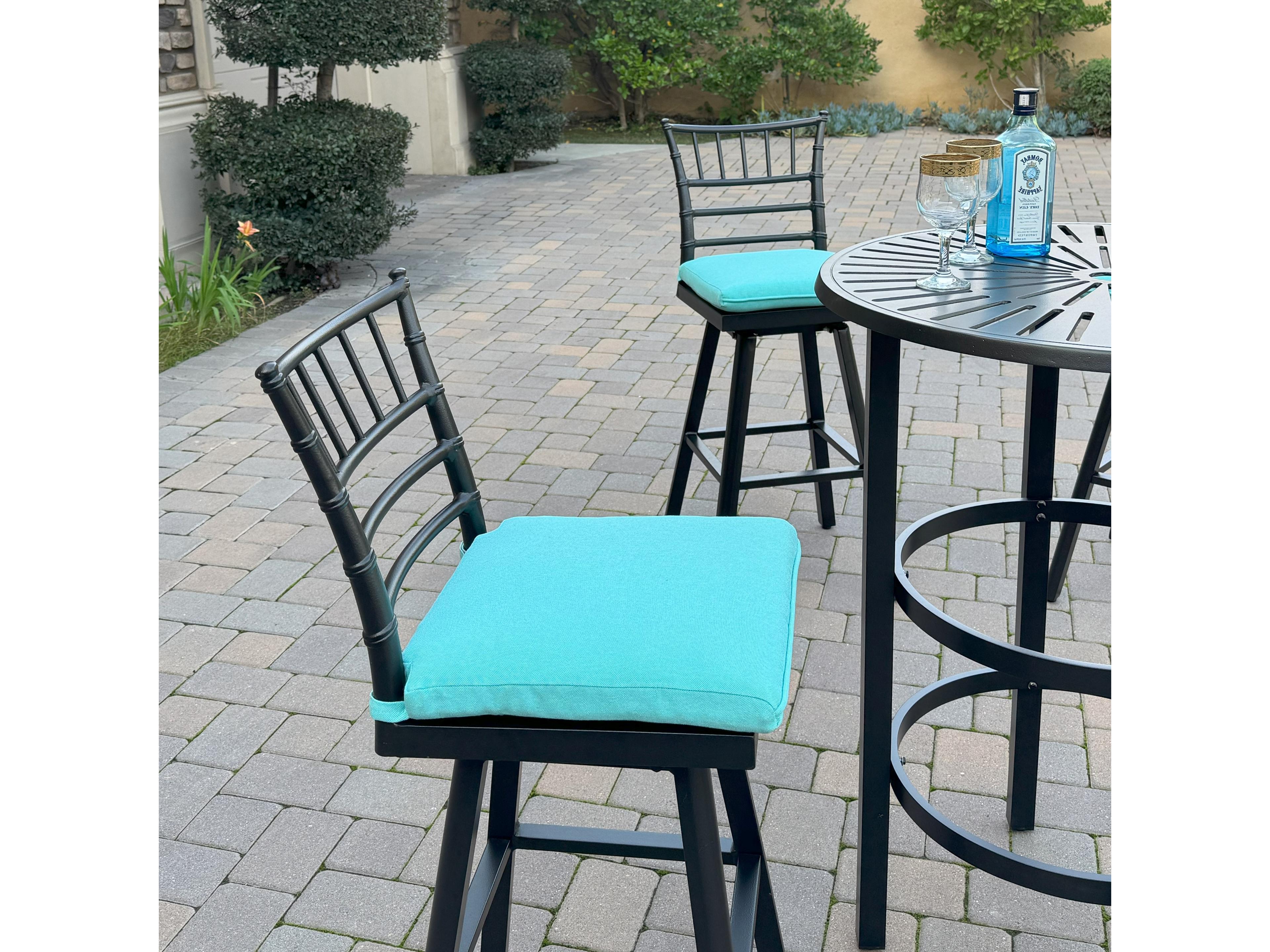 Darlee Outdoor Living Bella Aluminum 26 Inch Counter Height Swivel Bar Stool ( set of 4 )