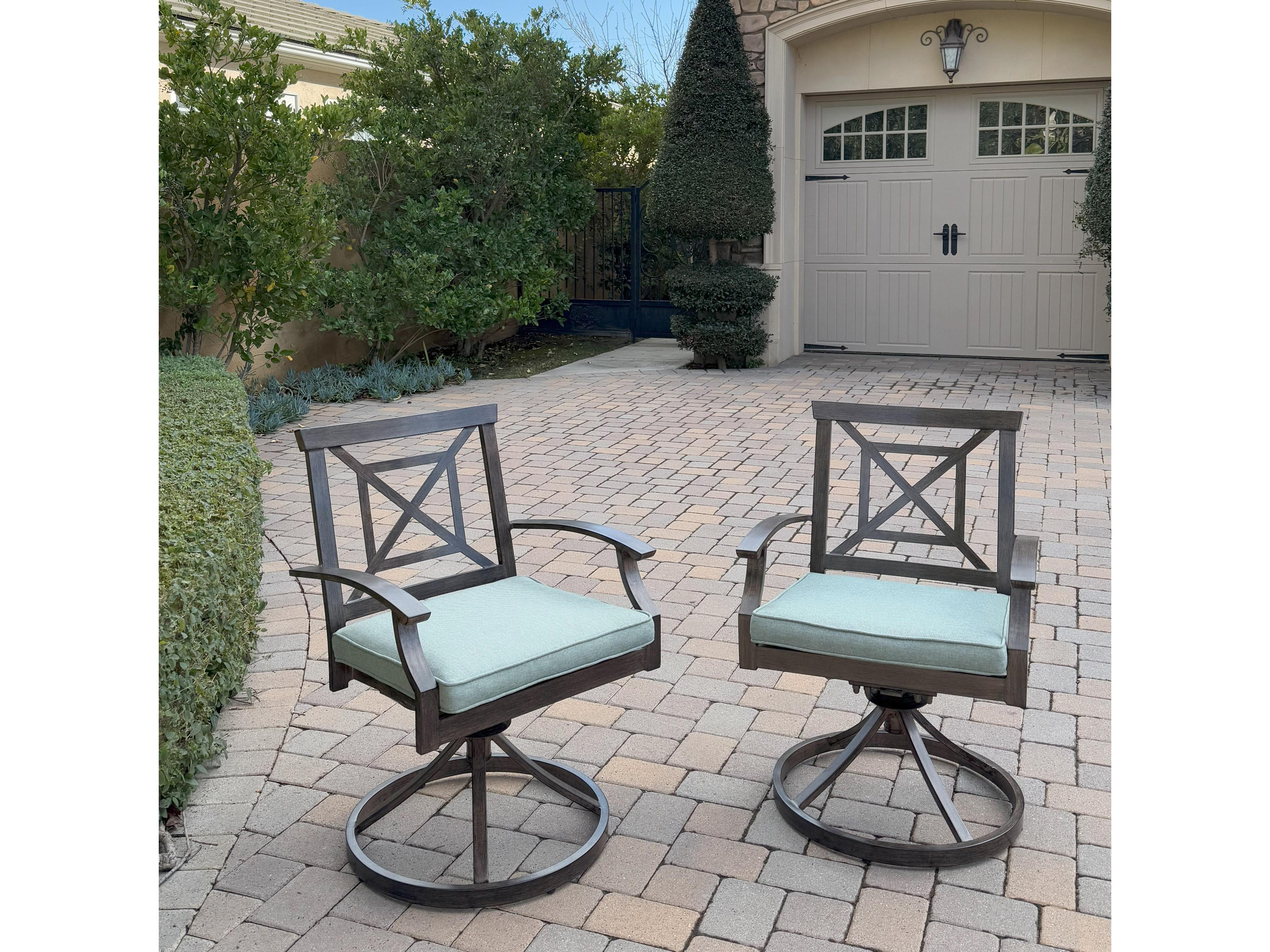 Darlee Outdoor Living Atlantis Walnut Aluminum Dining Set