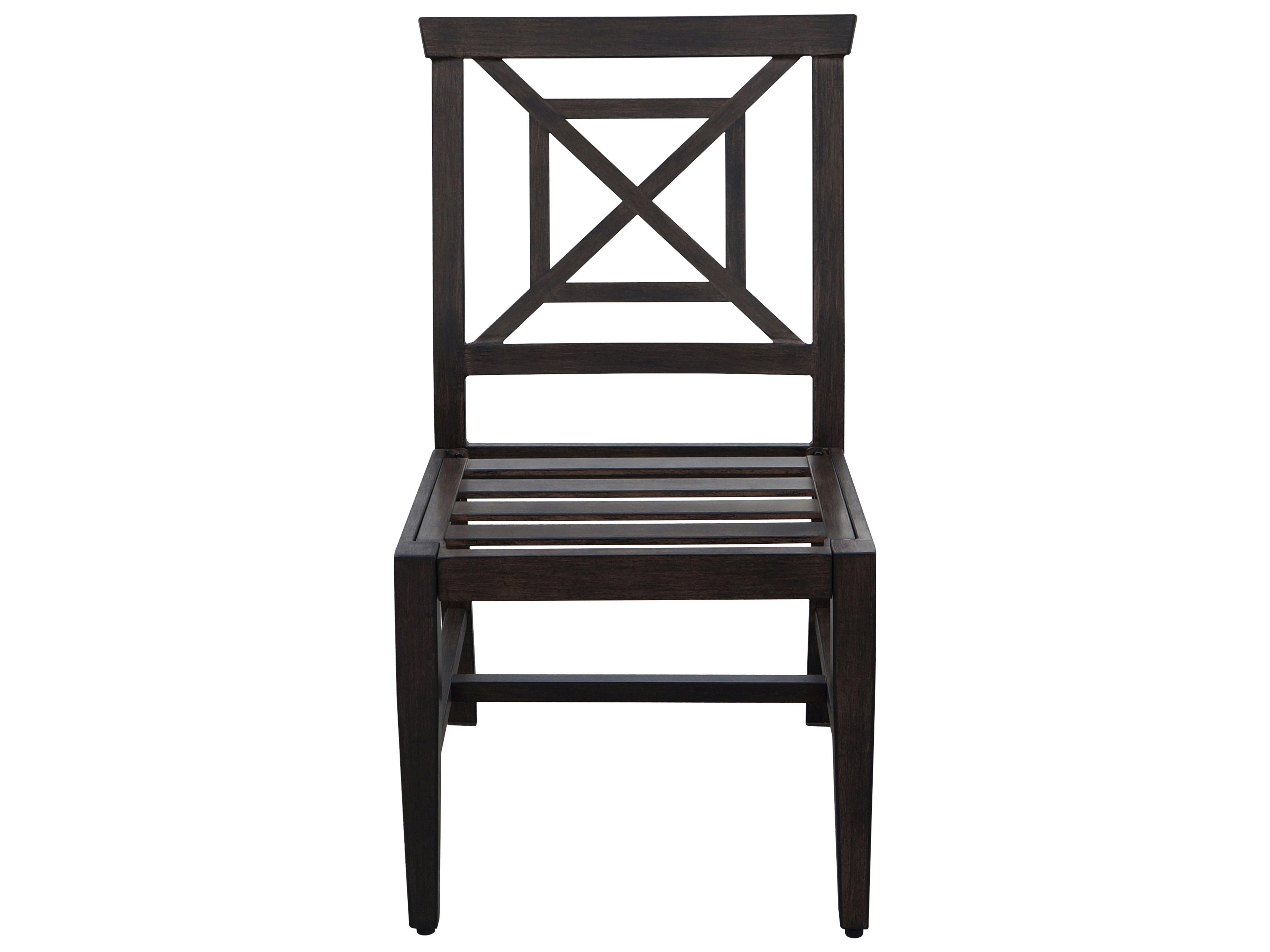 Darlee Outdoor Living Atlantis Walnut Aluminum Cushion Dining Chair in Beige