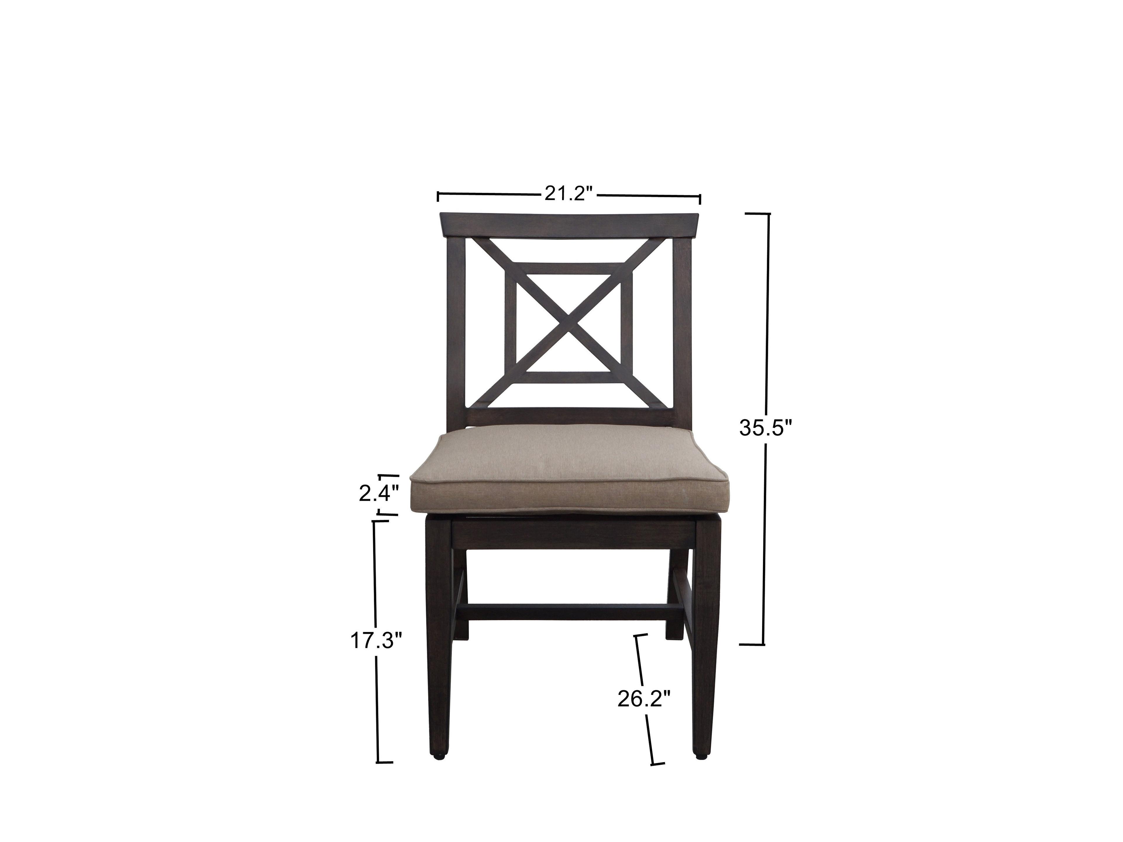 Darlee Outdoor Living Atlantis Walnut Aluminum Dining Set