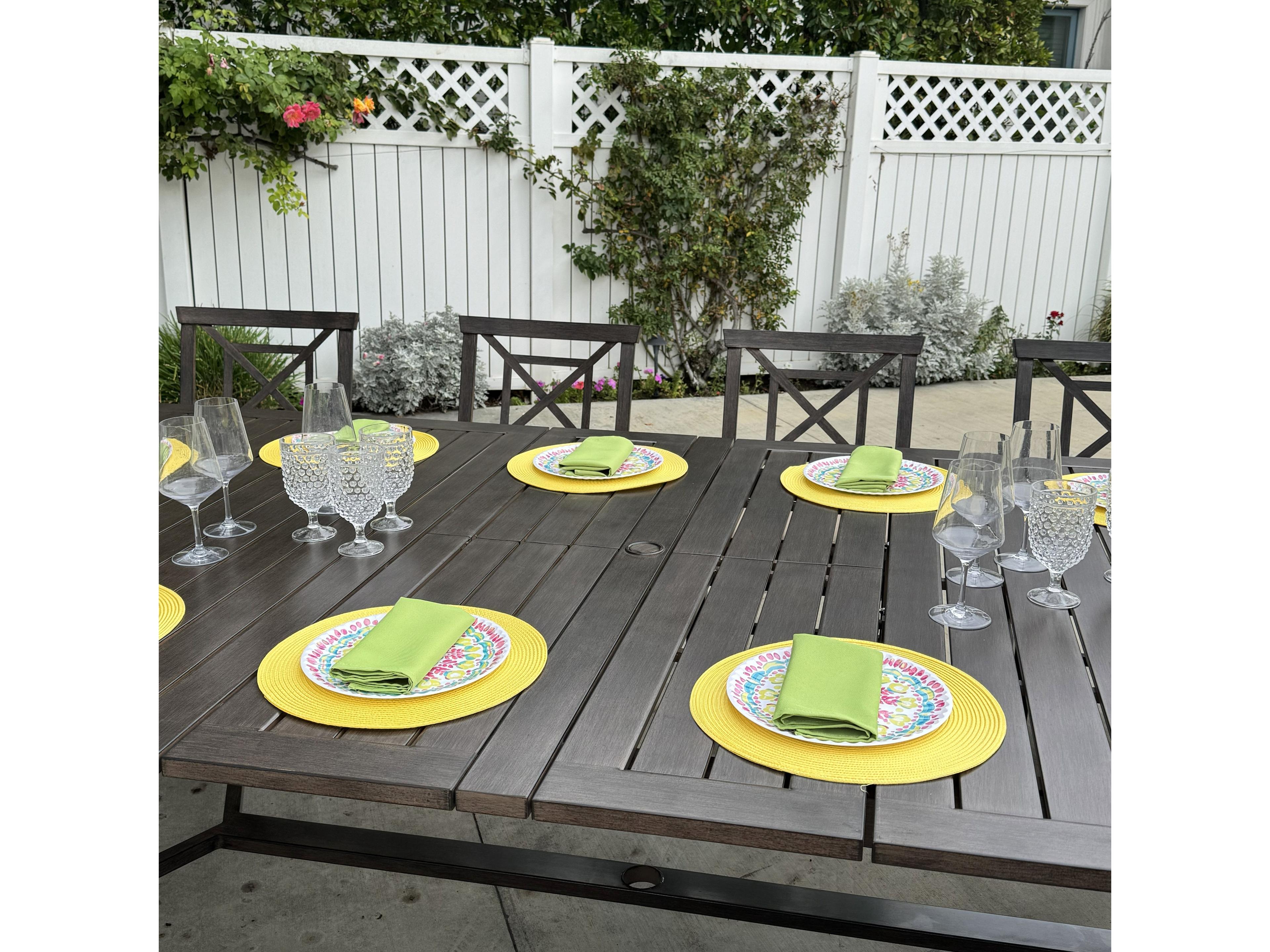 Darlee Outdoor Living Atlantis Walnut Aluminum Dining Set