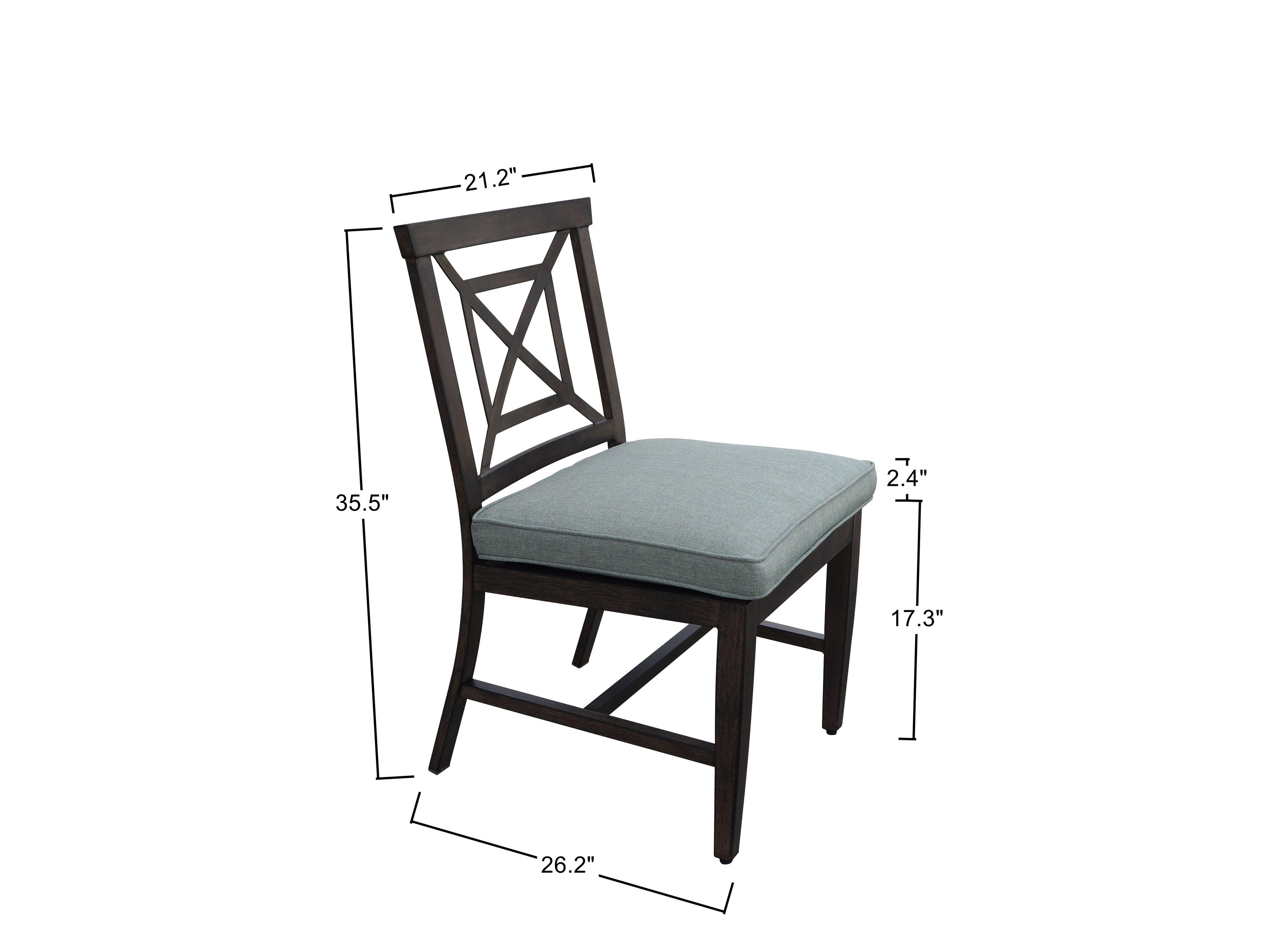 Darlee Outdoor Living Atlantis Walnut Aluminum Dining Set
