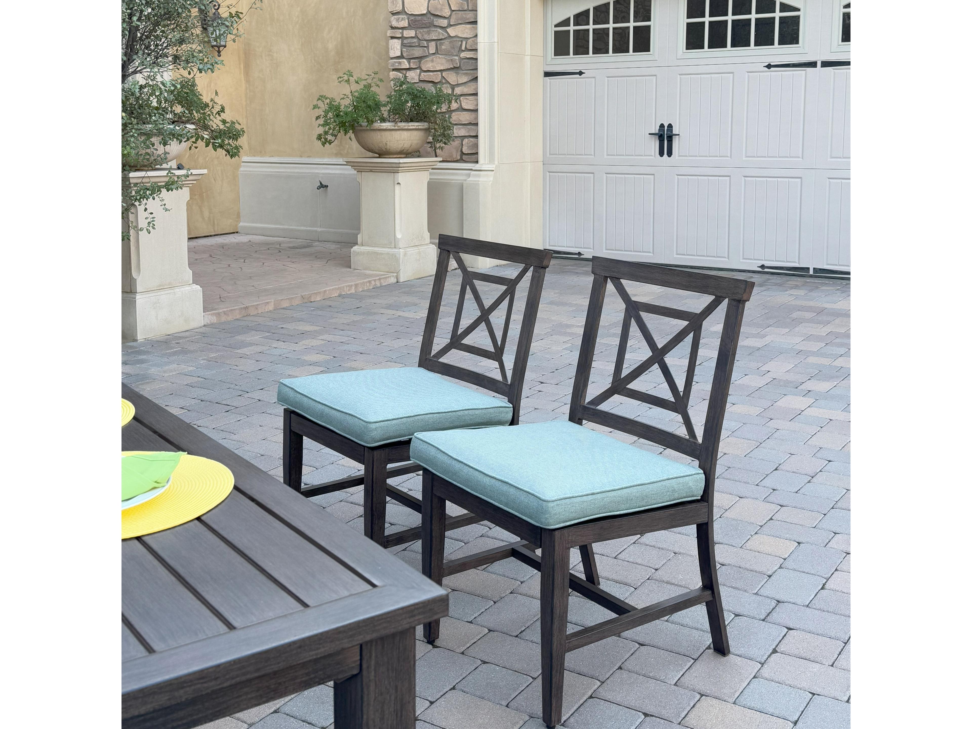 Darlee Outdoor Living Atlantis Walnut Aluminum Dining Set