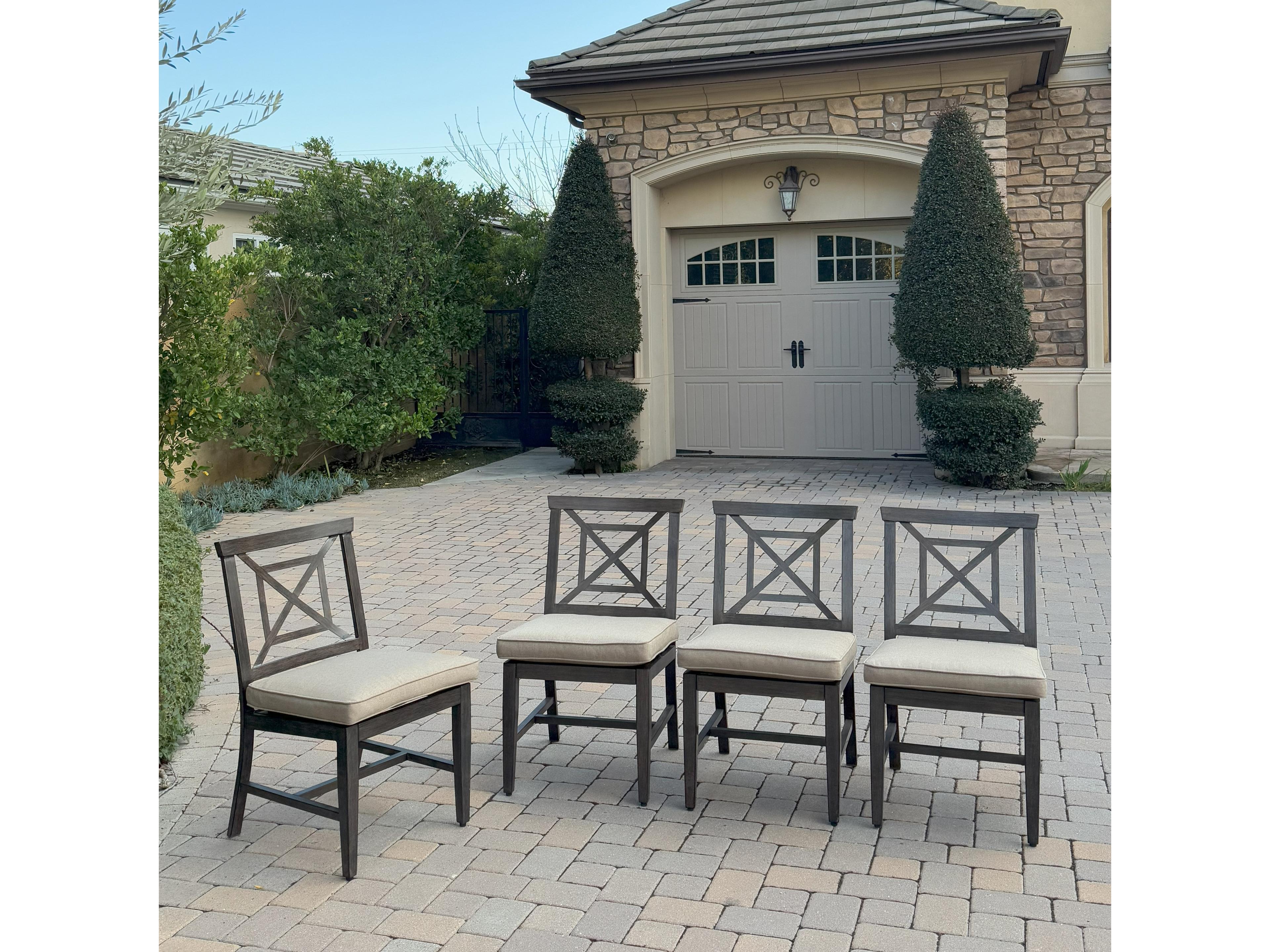 Atlantis ( set of 4 ) Aluminum Patio Dining Chair Set with Cushions