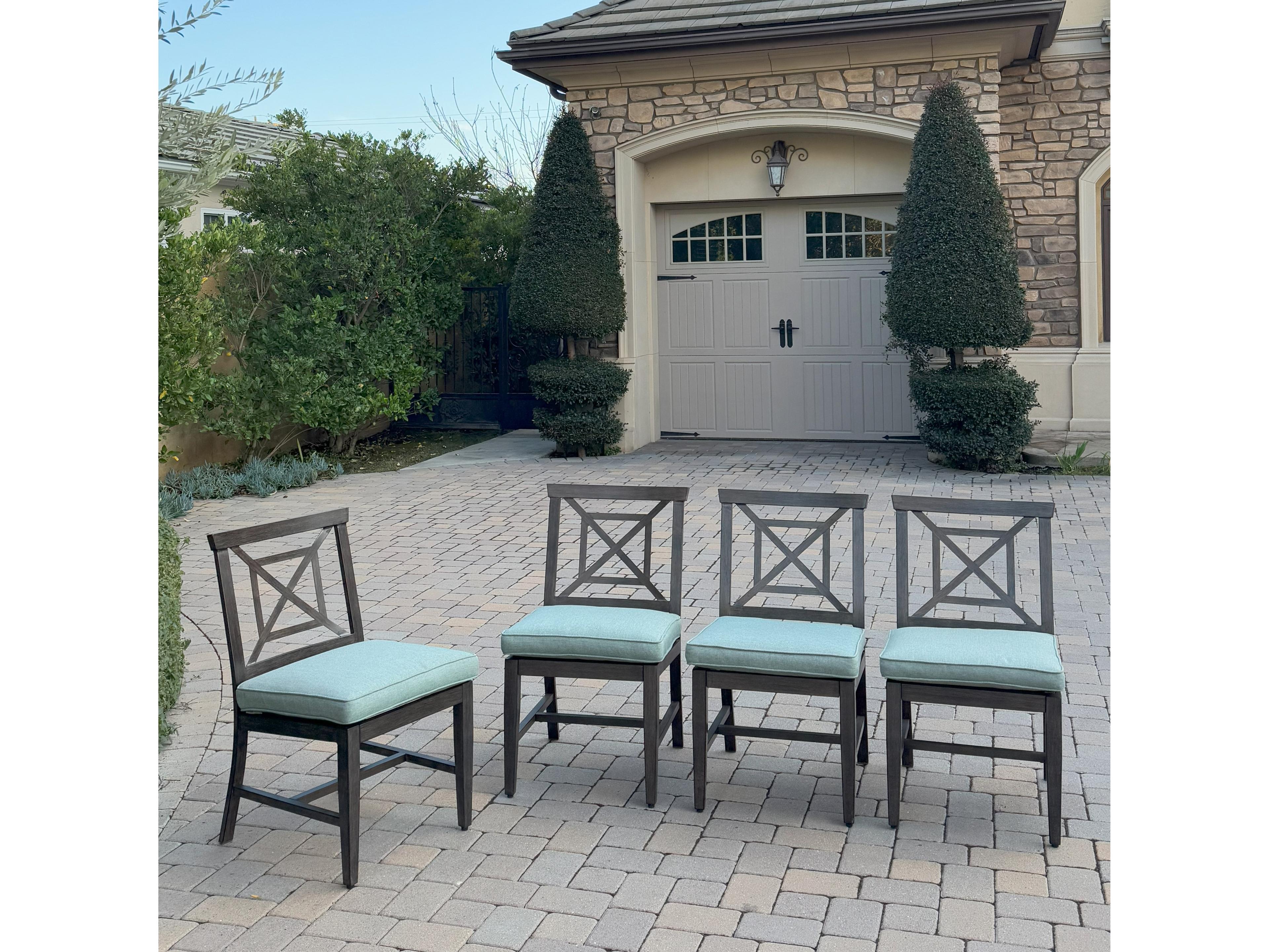Atlantis ( set of 4 ) Aluminum Patio Dining Chair Set with Cushions
