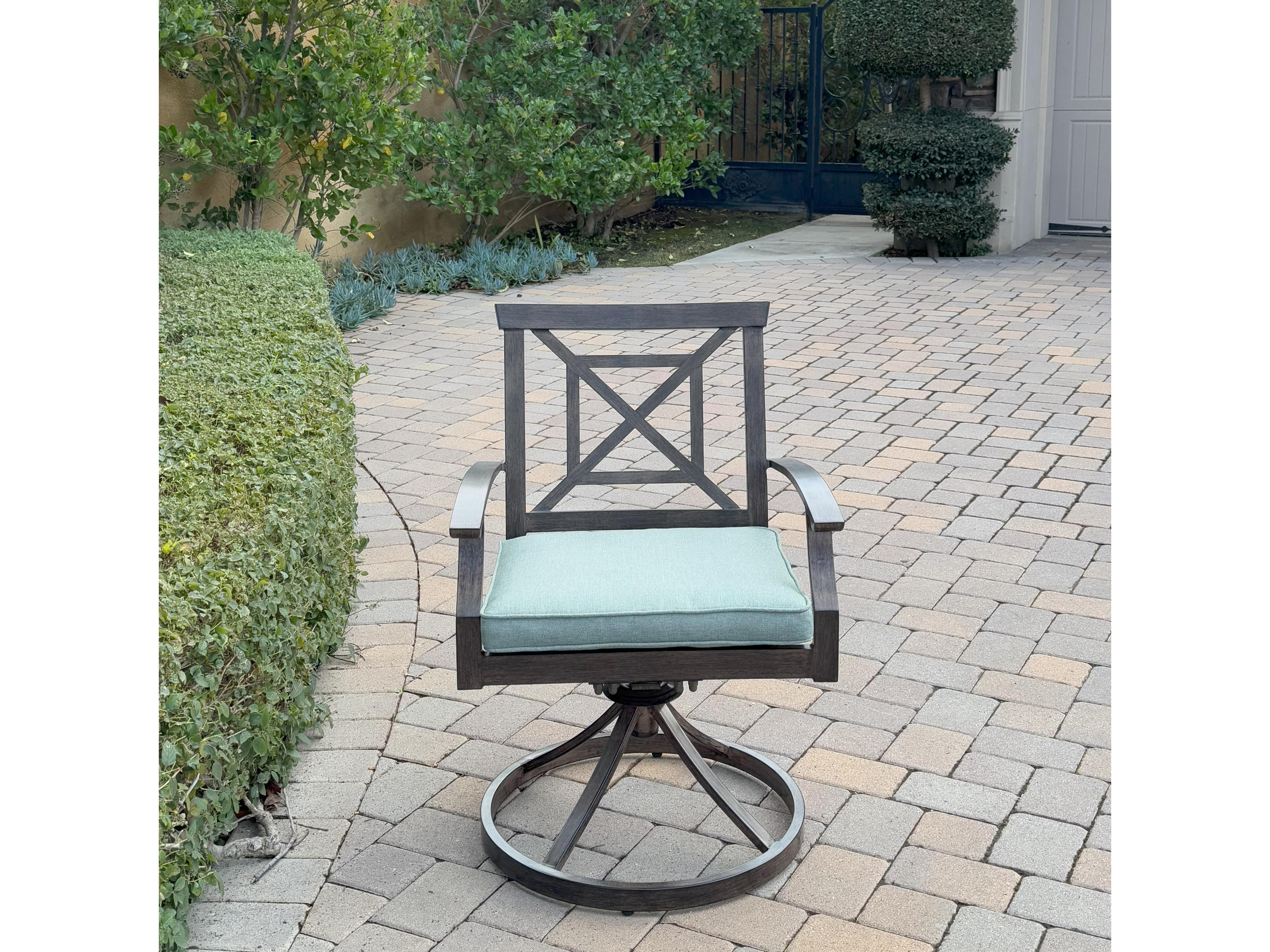 Darlee Outdoor Living Atlantis Aluminum Patio Swivel Rocker Chair with Cushion ( set of 4 )