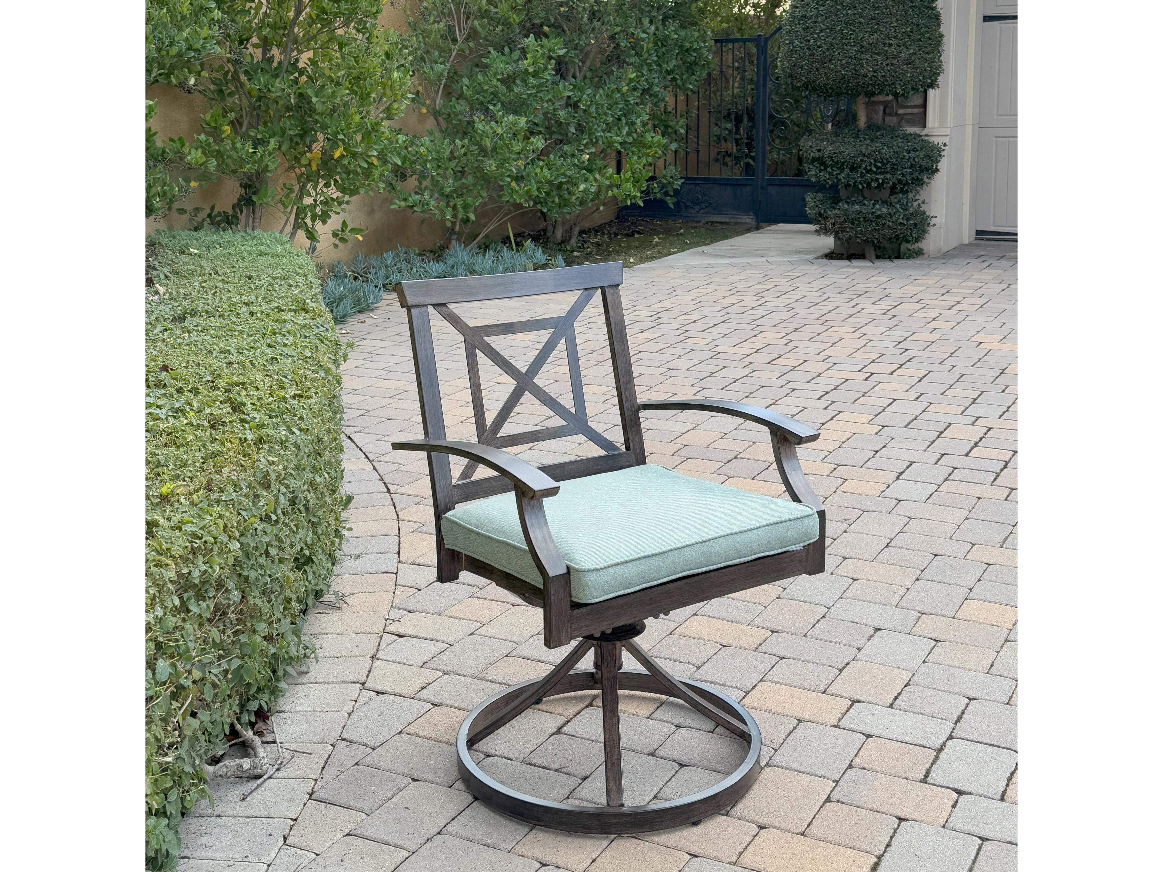 Darlee Outdoor Living Atlantis Aluminum Patio Swivel Rocker Chair with Cushion ( set of 4 )