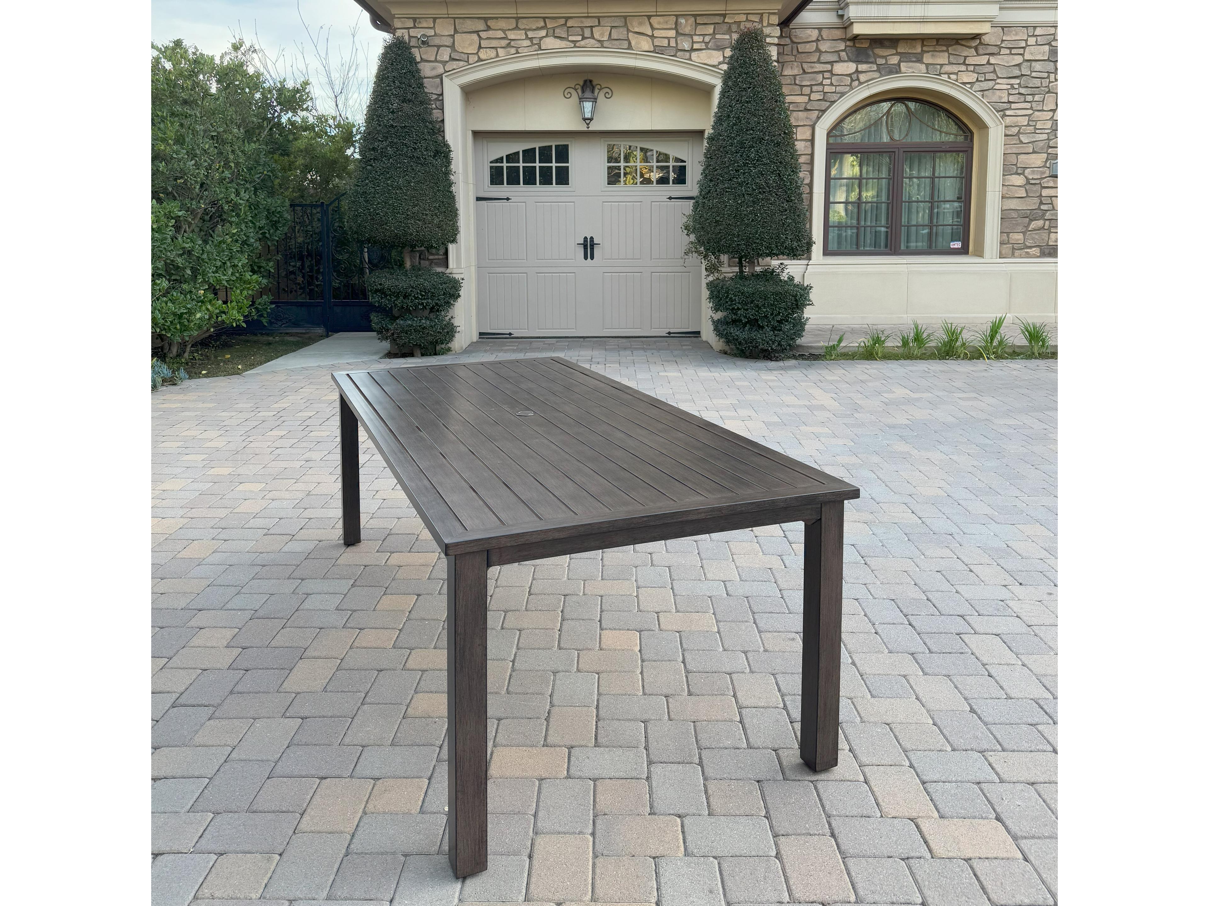 Darlee Outdoor Living Atlantis Aluminum 3-Piece Patio Dining Set with 41.7" x 88 feet' Rectangular Table