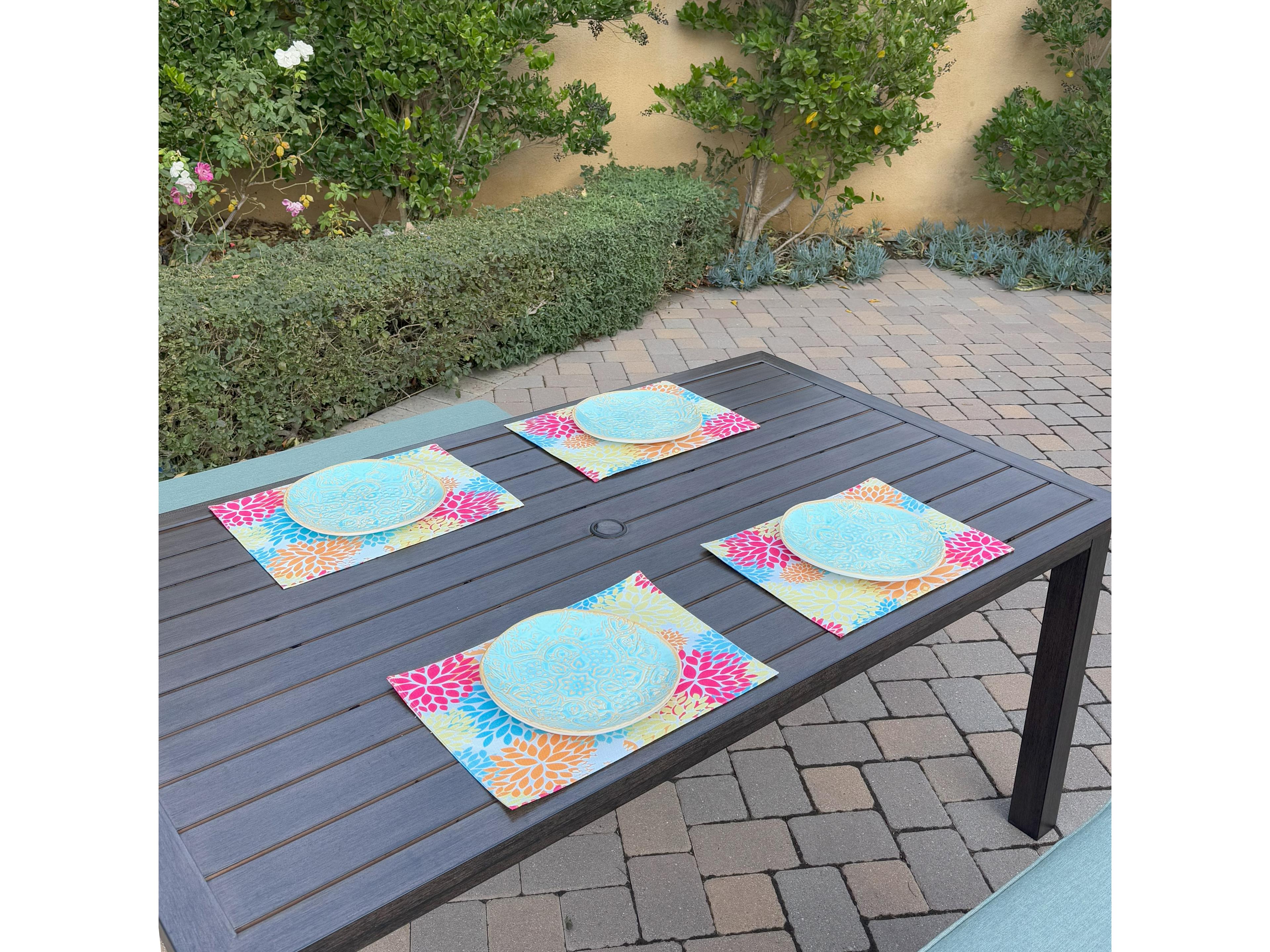 Darlee Outdoor Living Atlantis Aluminum 3-Piece Patio Dining Set with 70" x 41.7" Rectangular Table