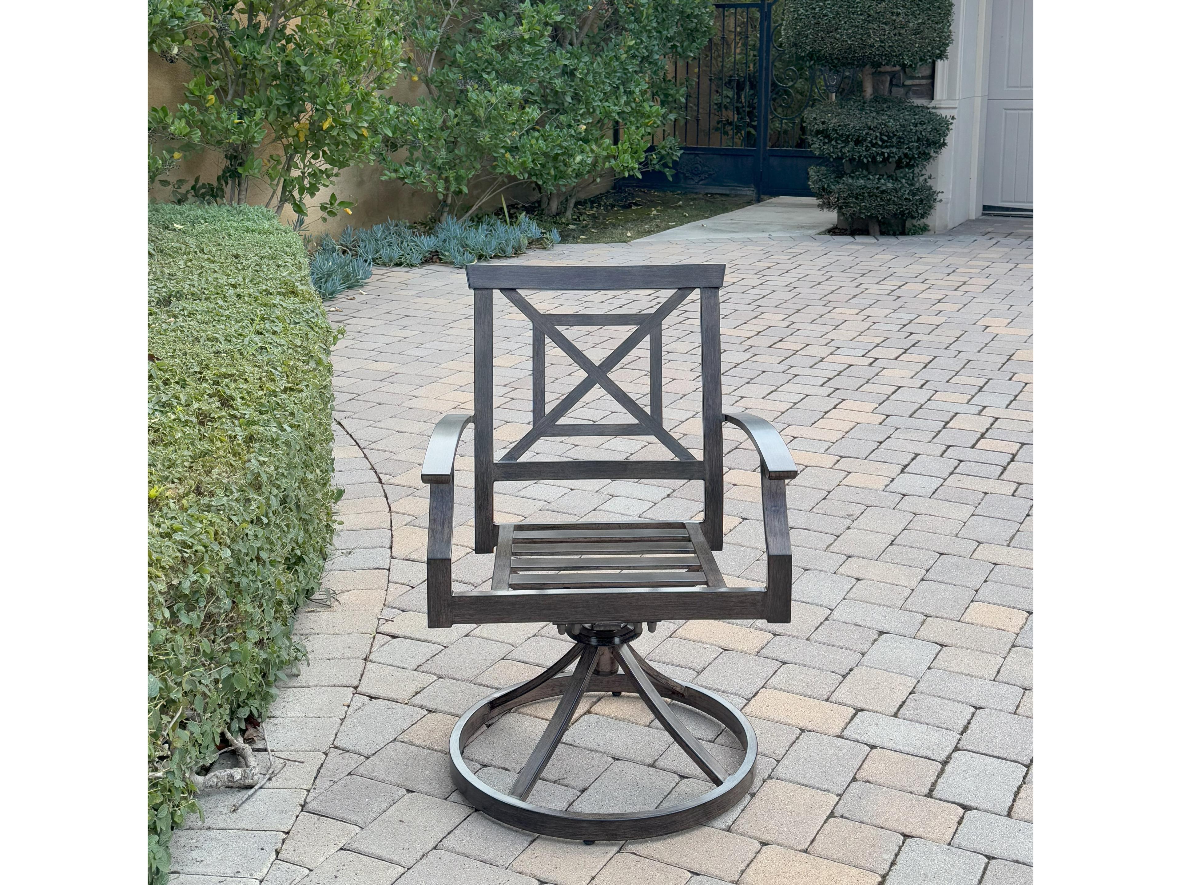 Darlee Outdoor Living Atlantis Aluminum 5-Piece Patio Dining Set with 41.7" x 88 feet' Rectangular Table