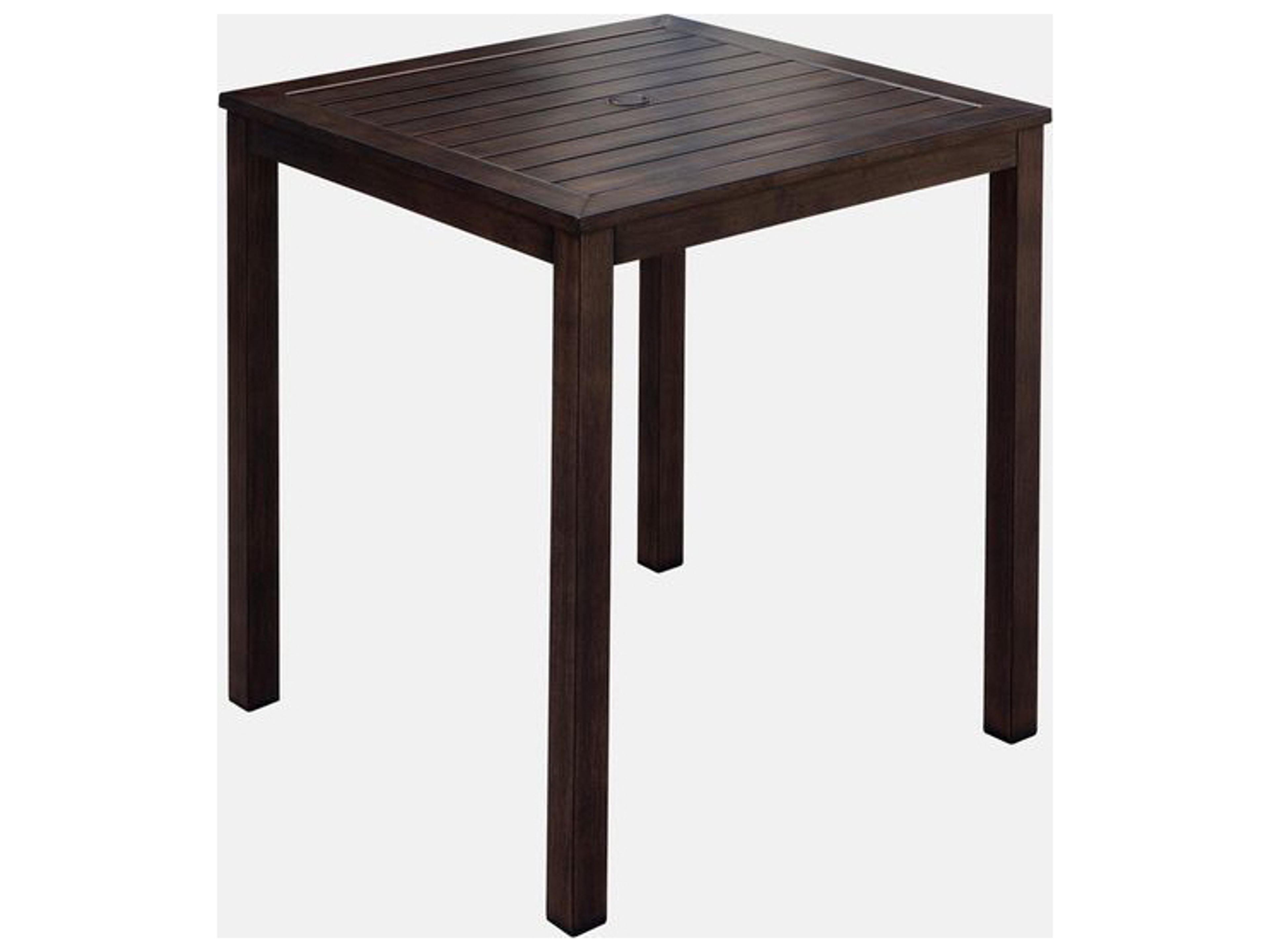 Darlee Outdoor Living Atlantis Walnut Aluminum Dining Set in Spa