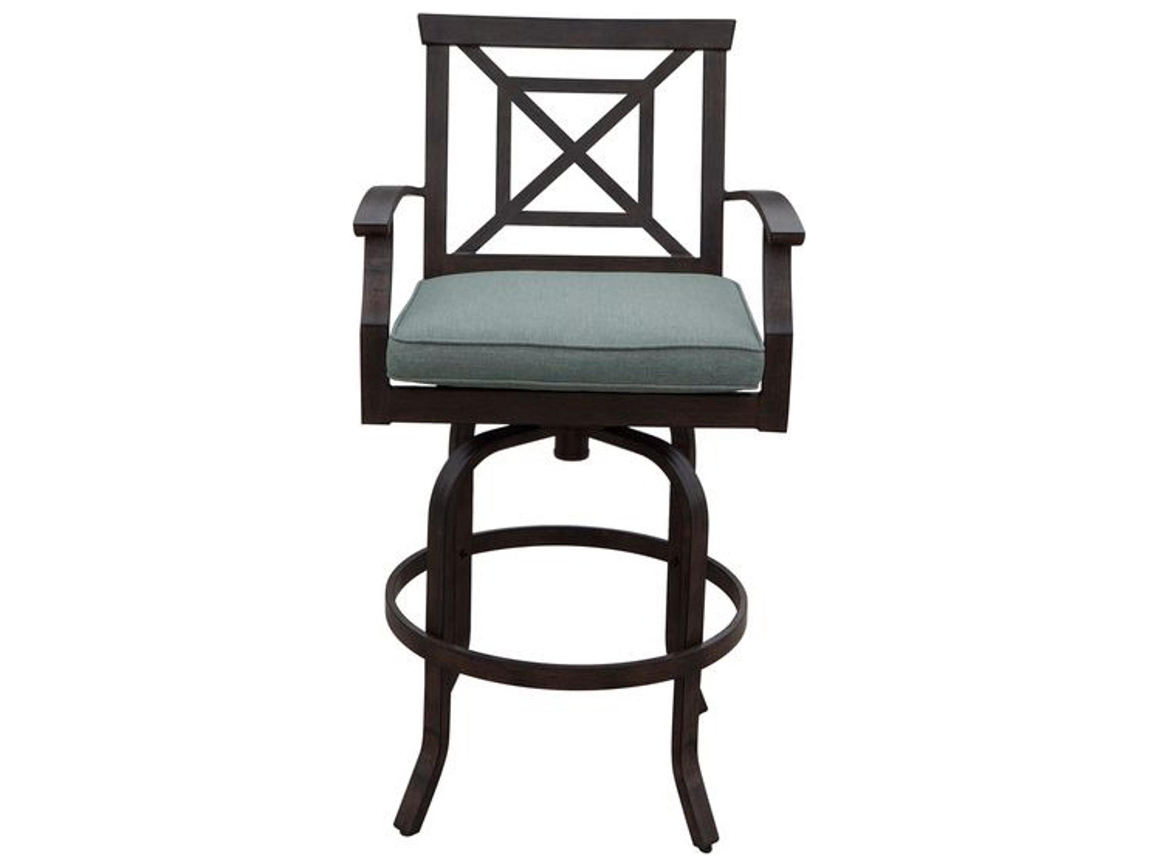 Darlee Outdoor Living Atlantis Walnut Aluminum Dining Set in Spa