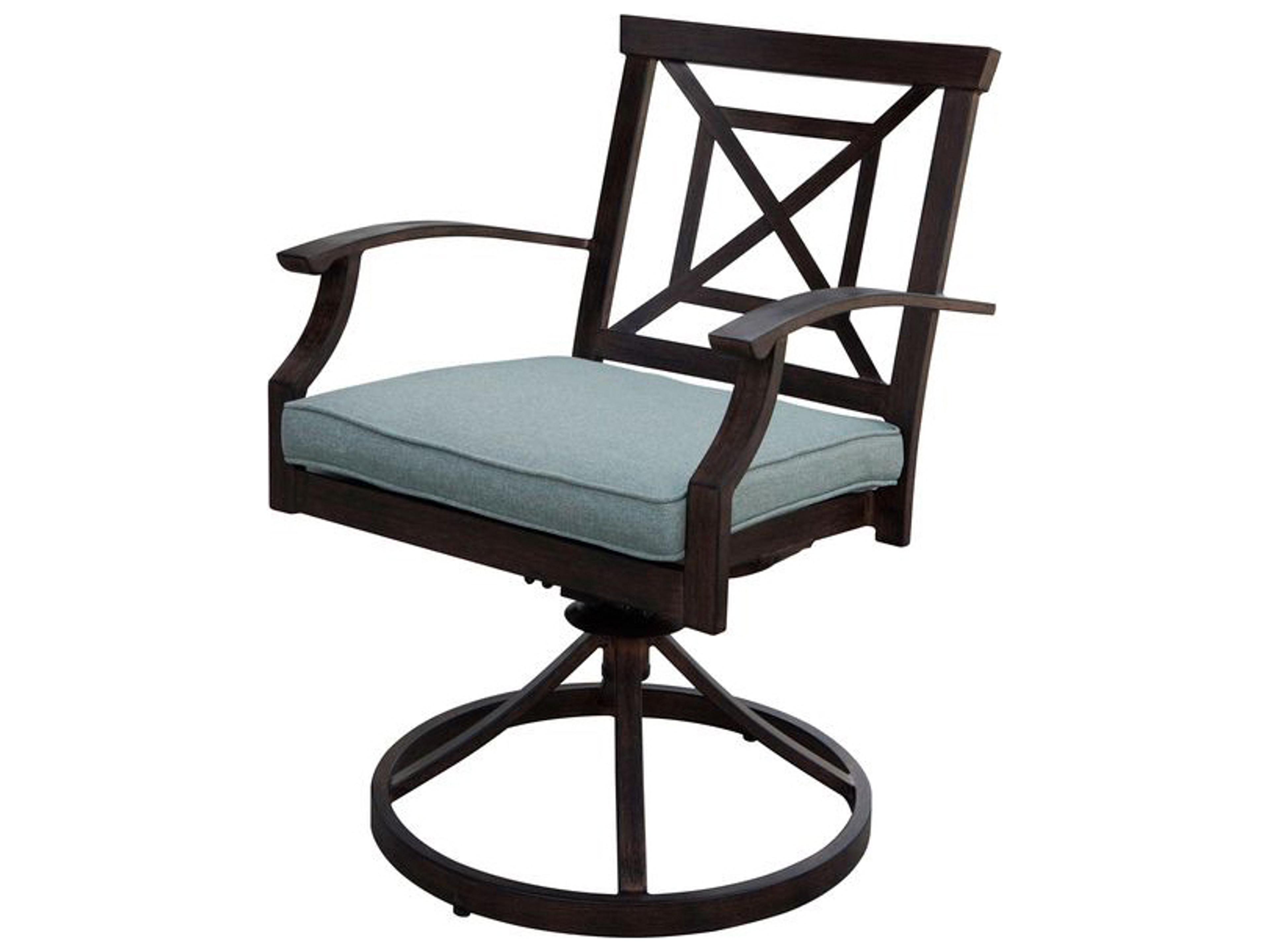 Darlee Outdoor Living Atlantis Walnut Aluminum Dining Set in Spa