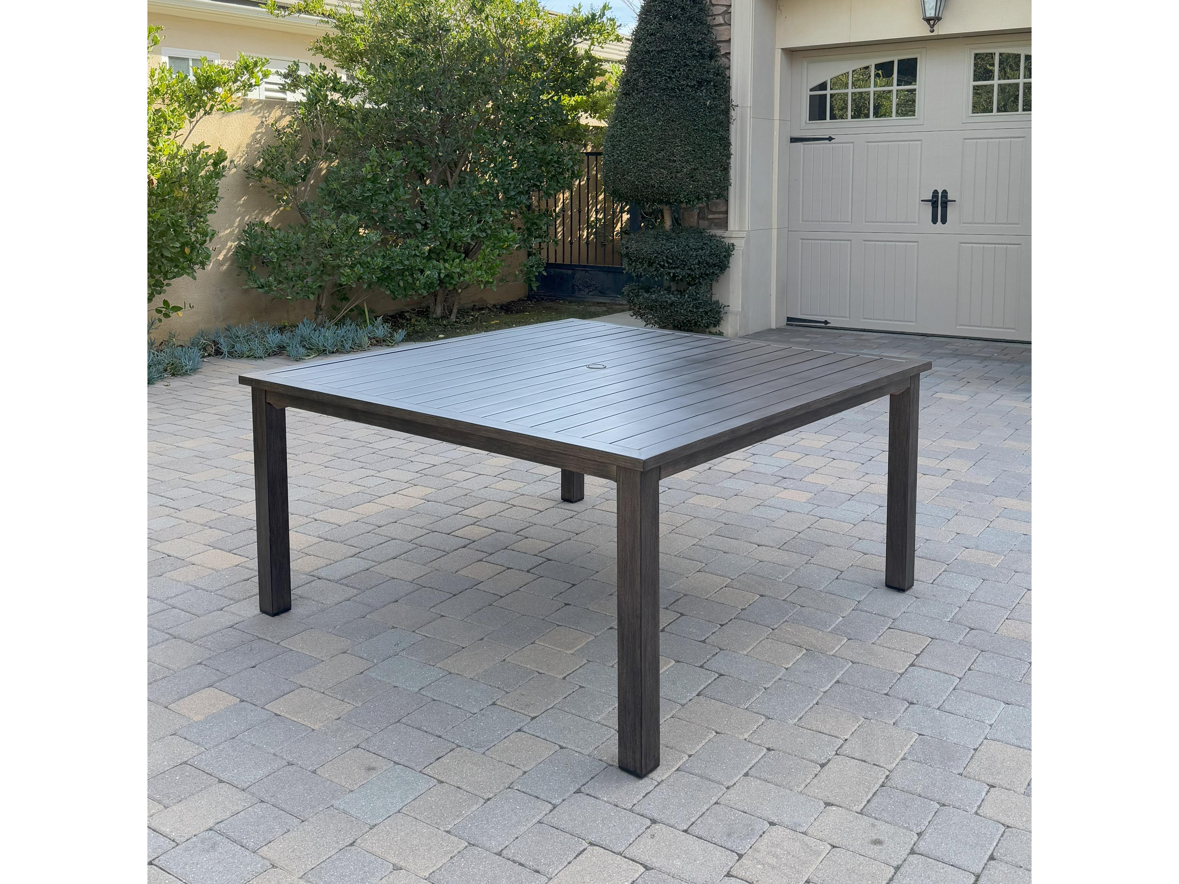 Darlee Outdoor Living Atlantis Aluminum 6-Piece Patio Dining Set with 61.5 feet' Square Table