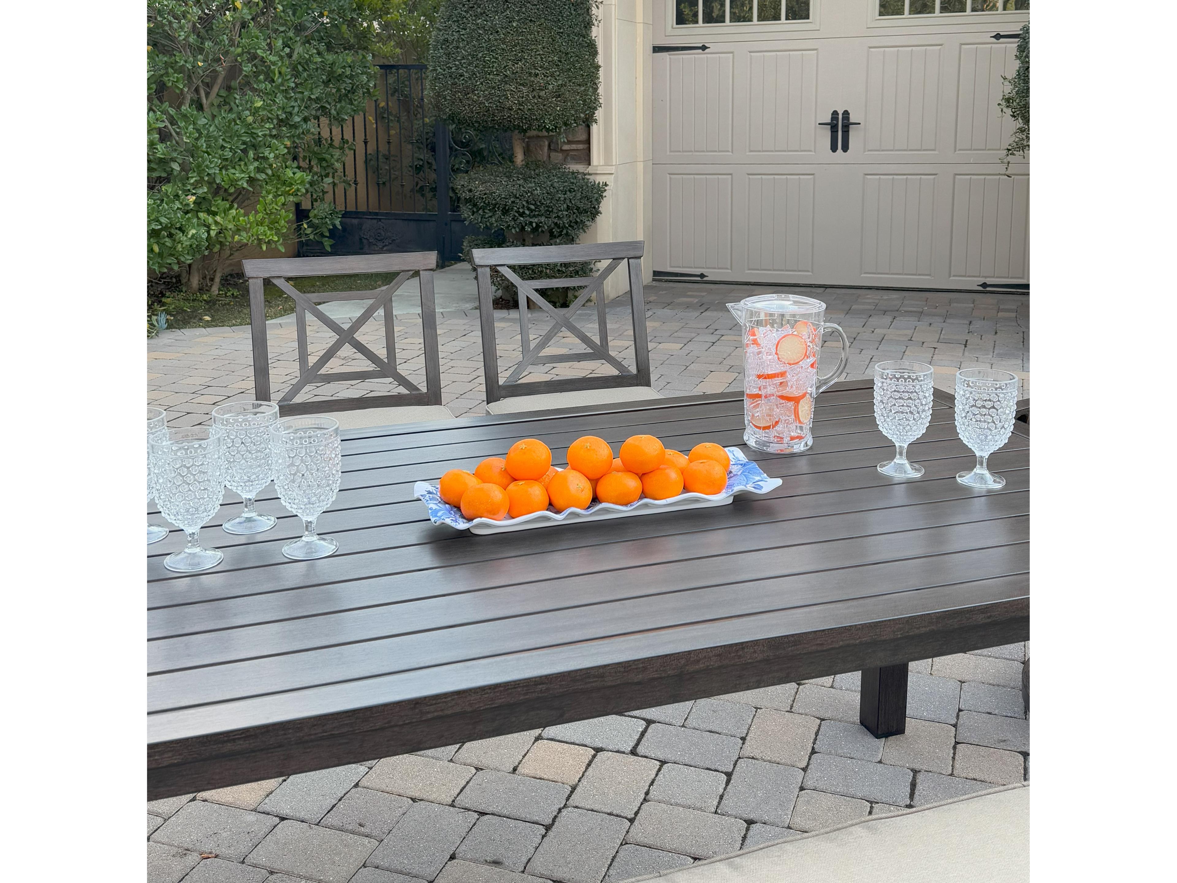 Darlee Outdoor Living Atlantis Aluminum 6-Piece Patio Dining Set with 70" x 41.7" Rectangular Table