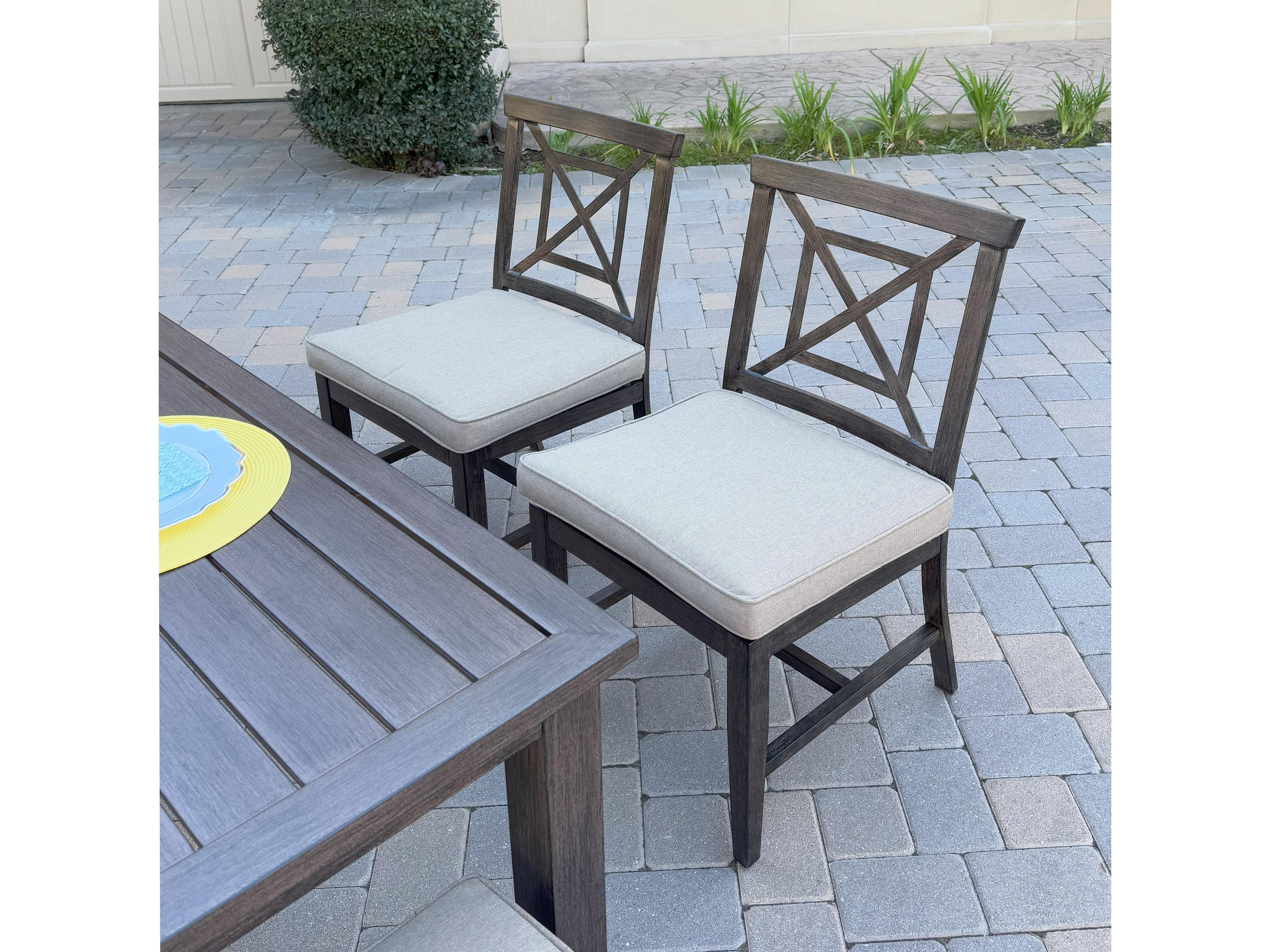 Darlee Outdoor Living Atlantis Walnut Aluminum Dining Set