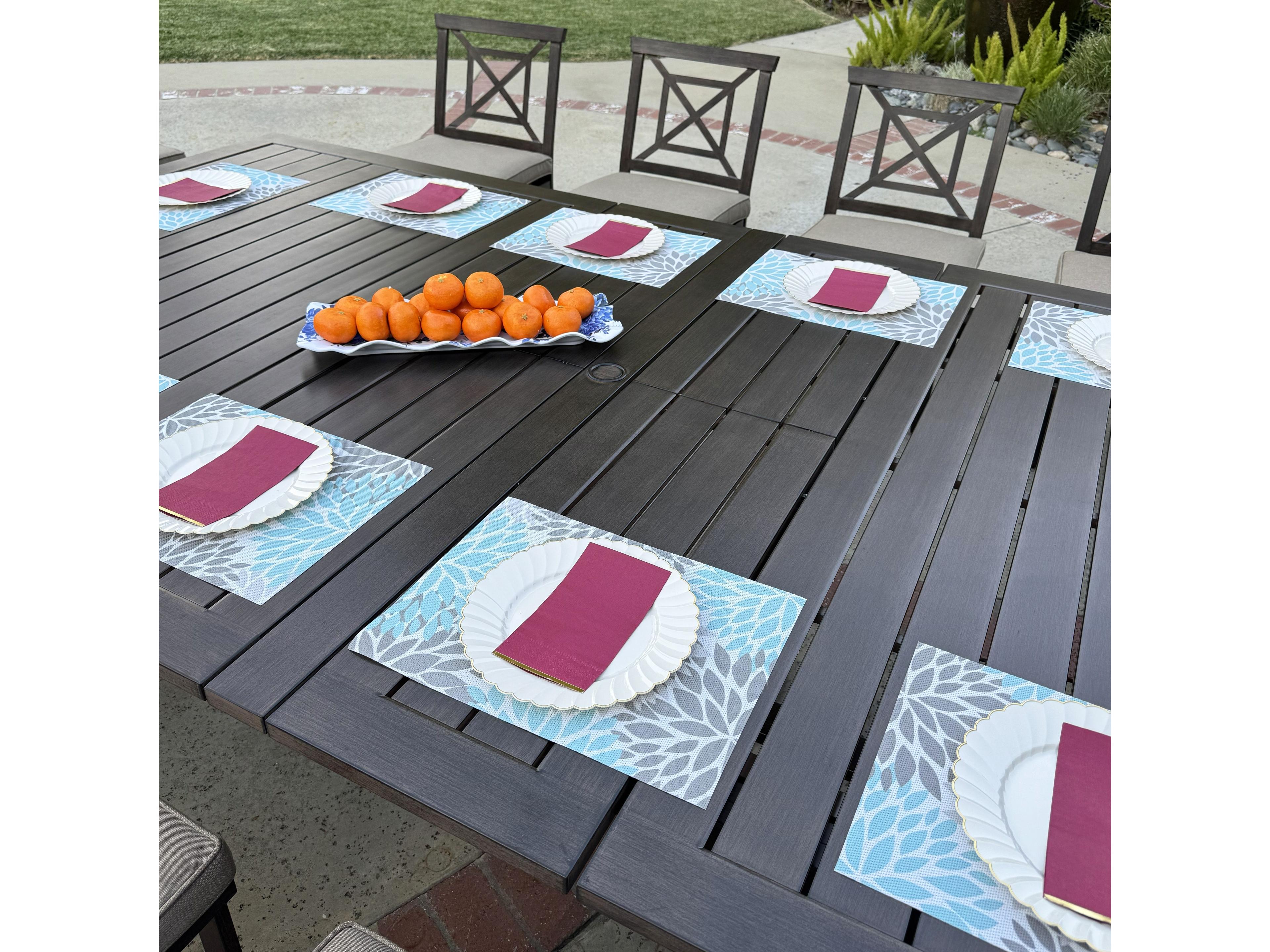 Darlee Outdoor Living Atlantis Walnut Aluminum Dining Set