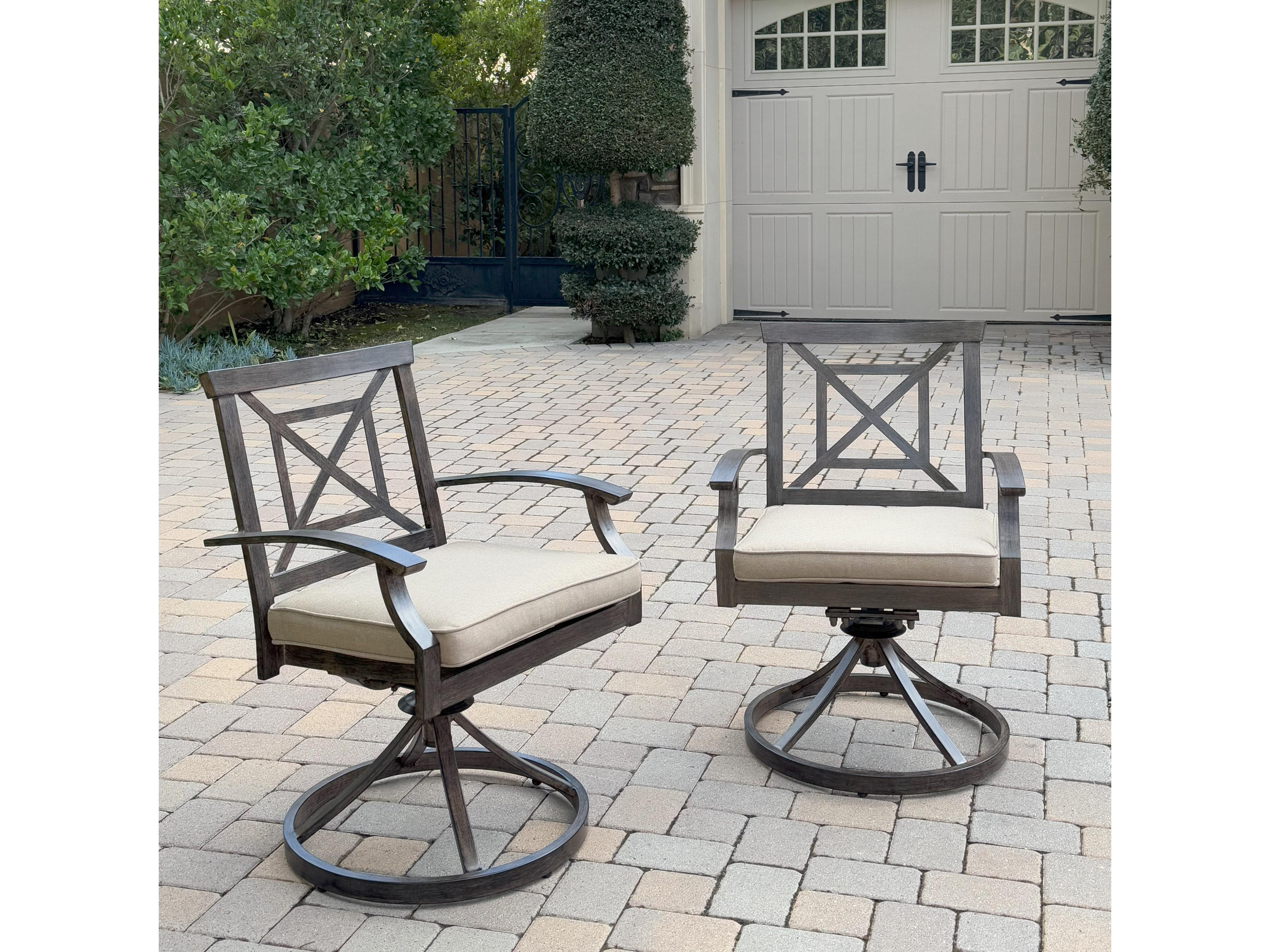 Darlee Outdoor Living Atlantis Walnut Aluminum Dining Set