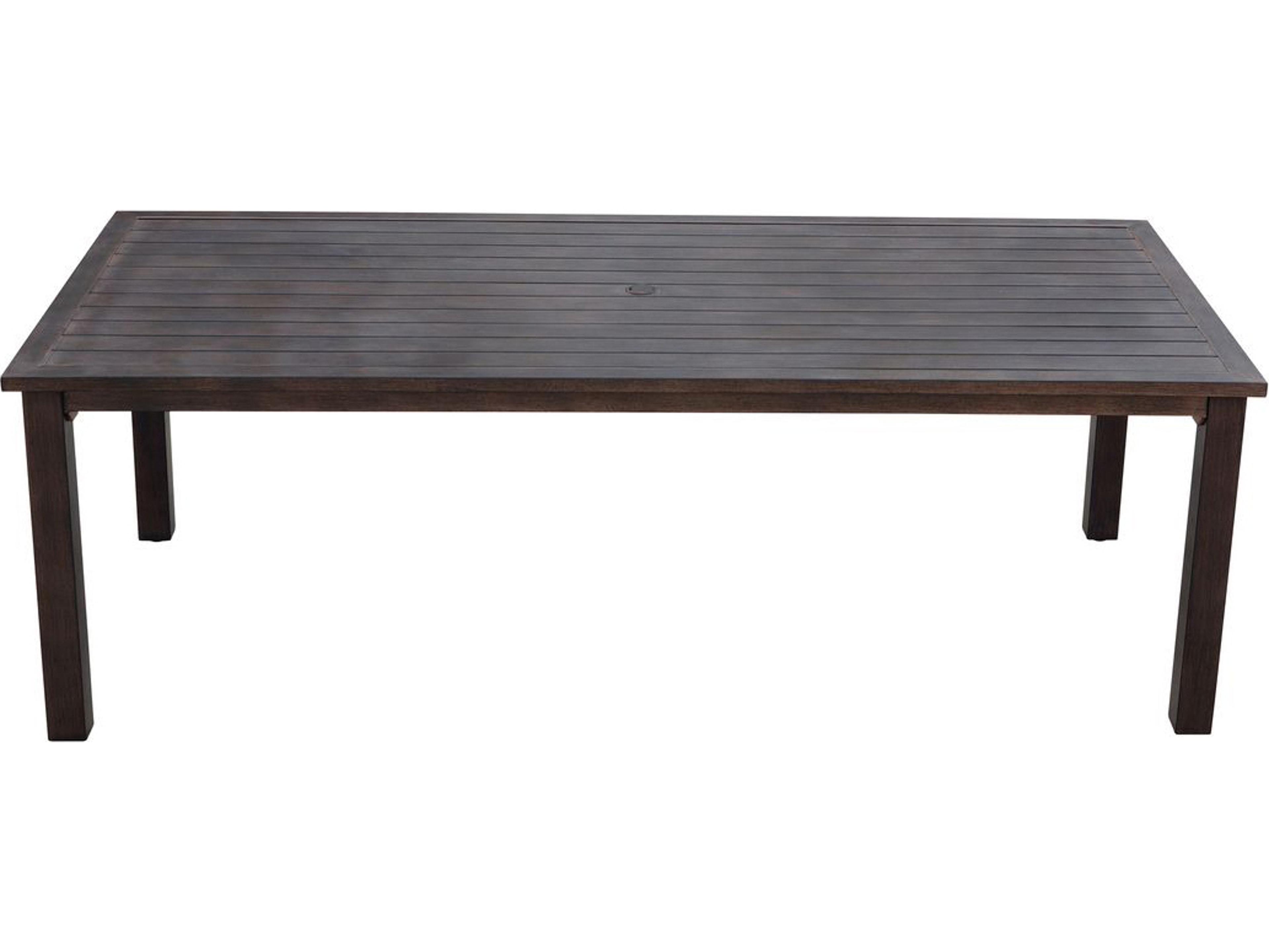 Darlee Outdoor Living Atlantis Walnut Aluminum Dining Set in Spa