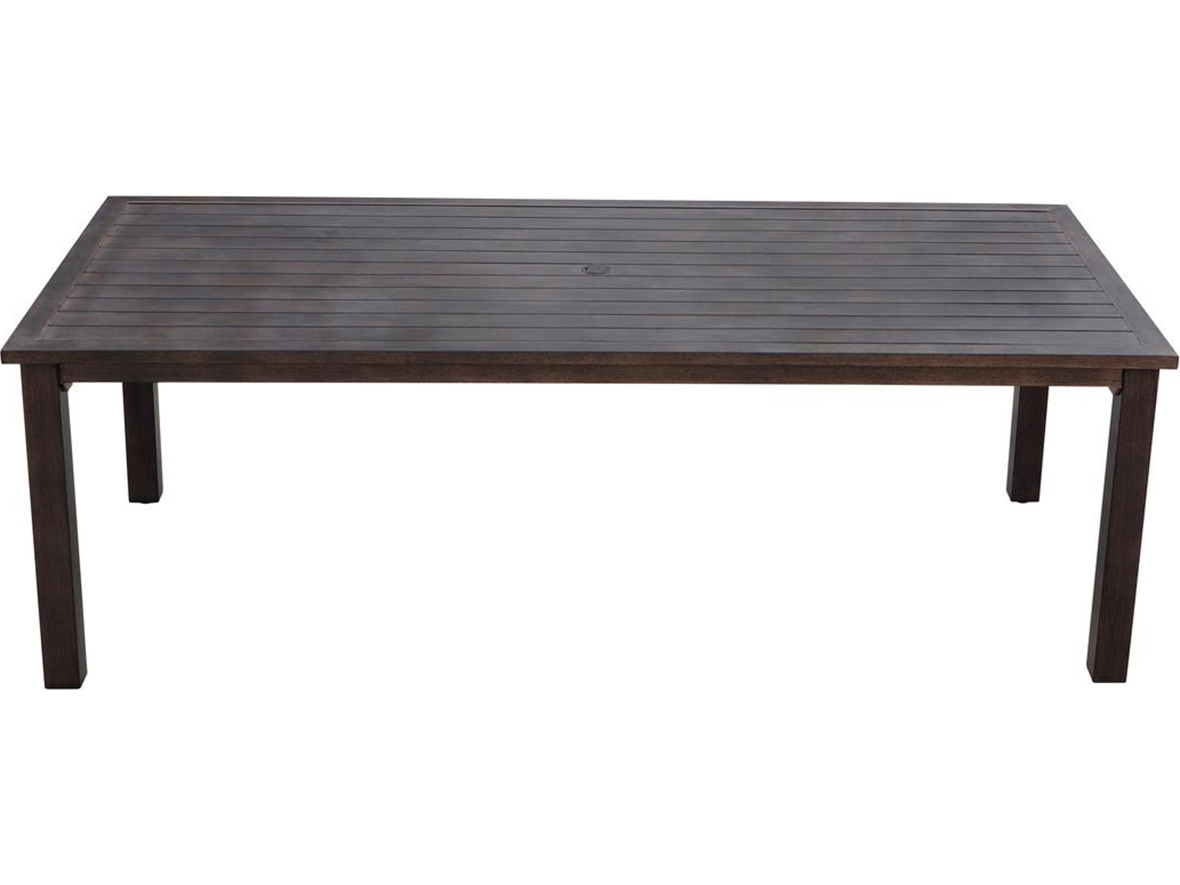 Darlee Outdoor Living Atlantis Walnut Aluminum Dining Set in Spa