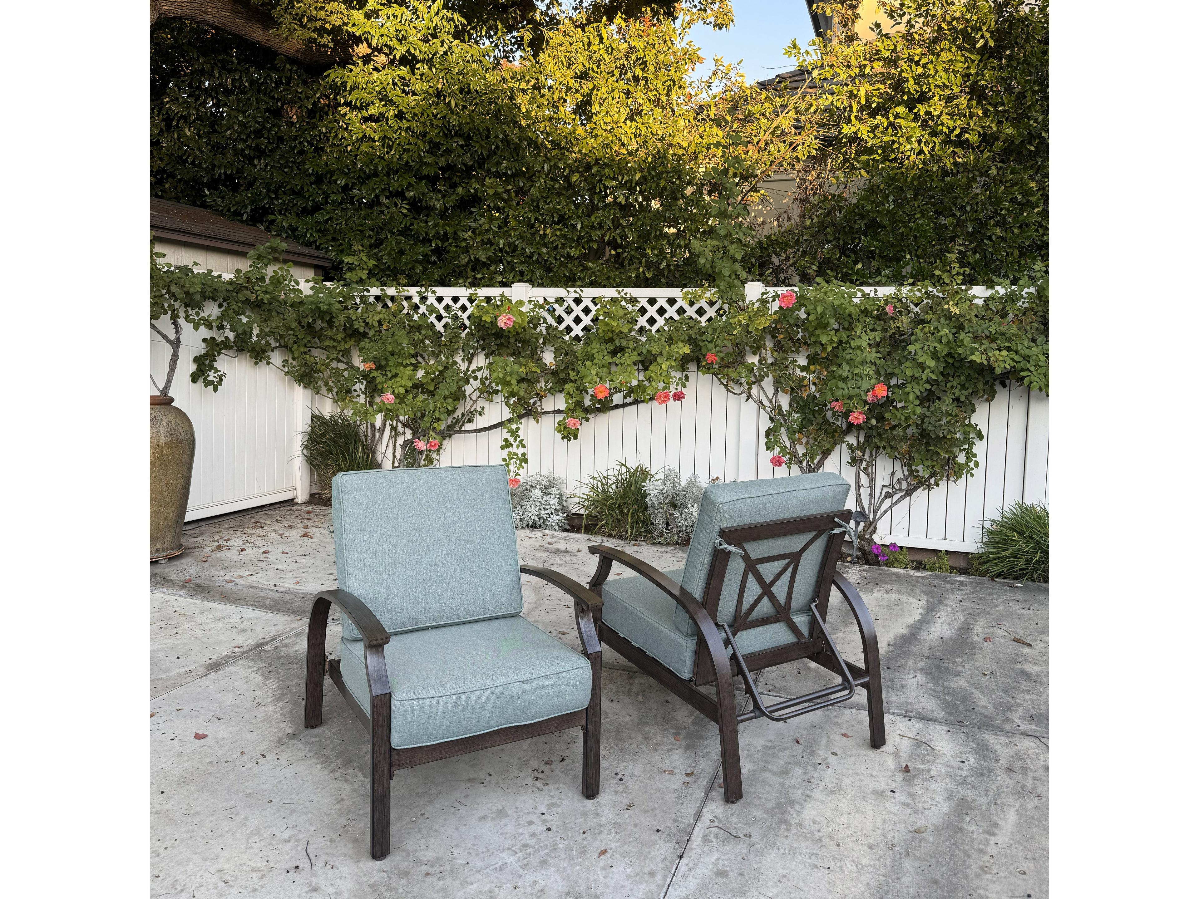 Darlee Outdoor Living Atlantis Walnut Aluminum Cushion Lounge Set