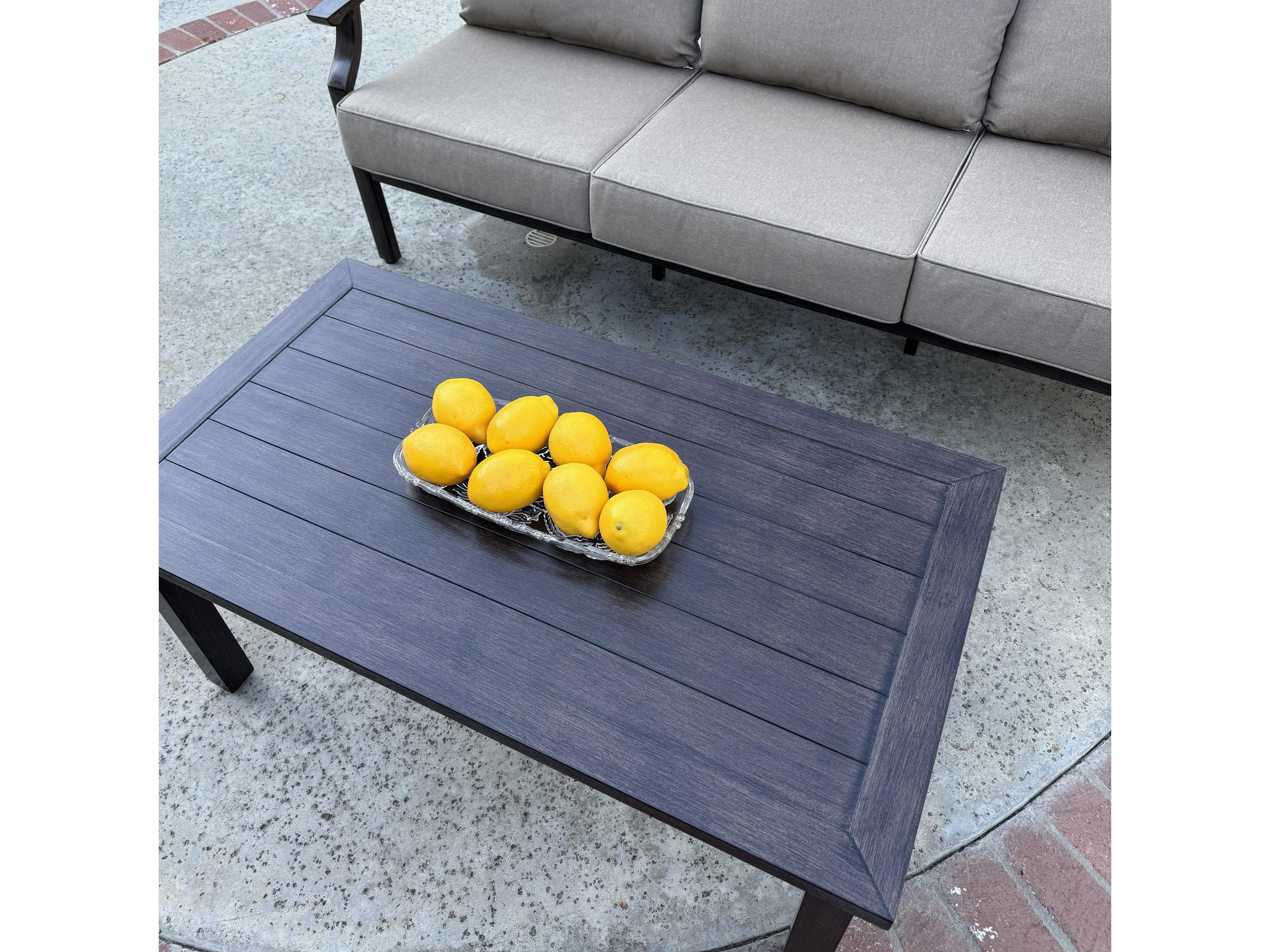 Darlee Outdoor Living Atlantis Walnut Aluminum Cushion Lounge Set