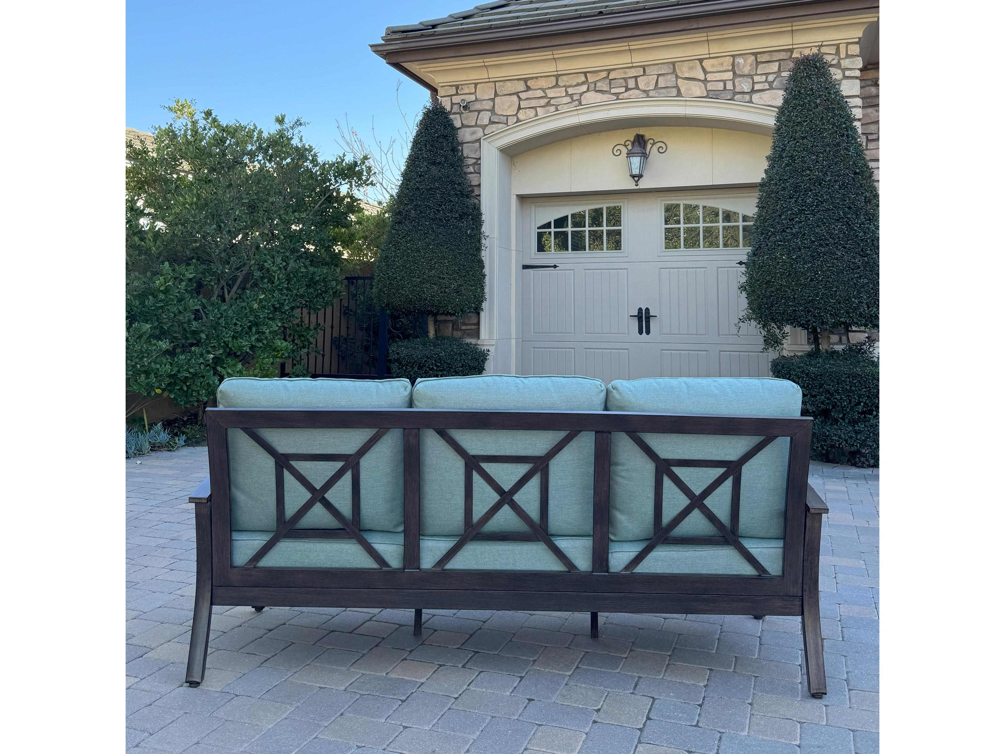 Darlee Outdoor Living Atlantis Walnut Aluminum Cushion Lounge Set