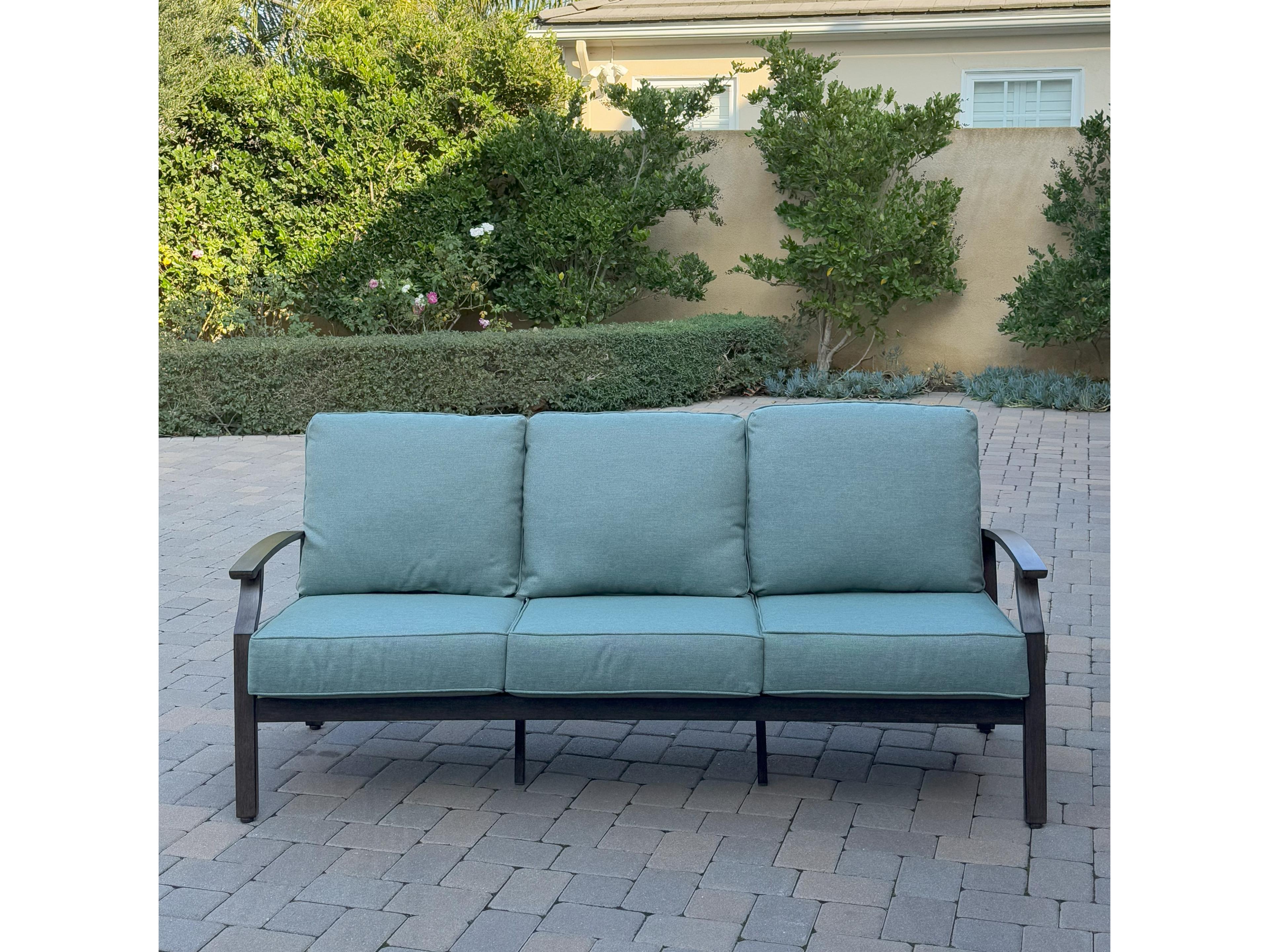 Darlee Outdoor Living Atlantis Walnut Aluminum Cushion Lounge Set