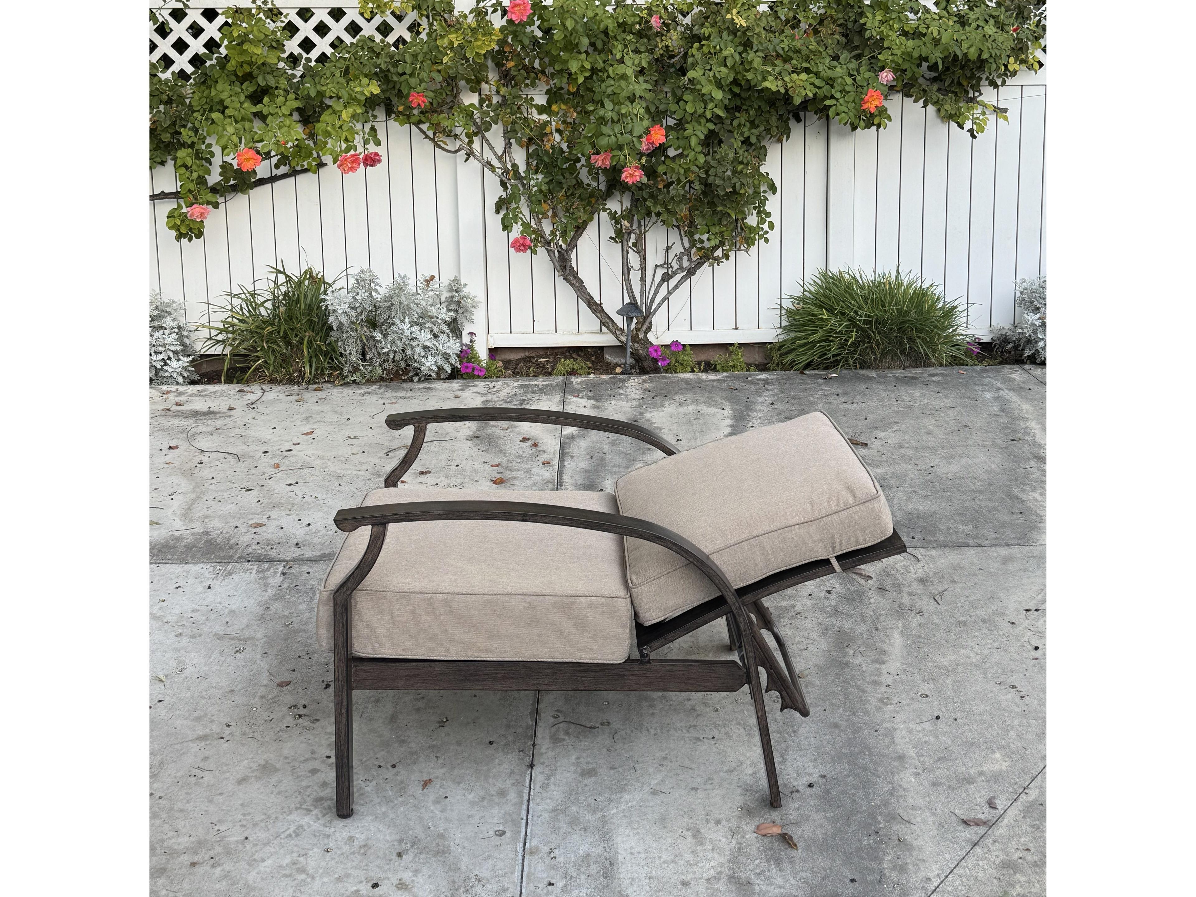 Darlee Outdoor Living Atlantis Walnut Aluminum Cushion Lounge Set