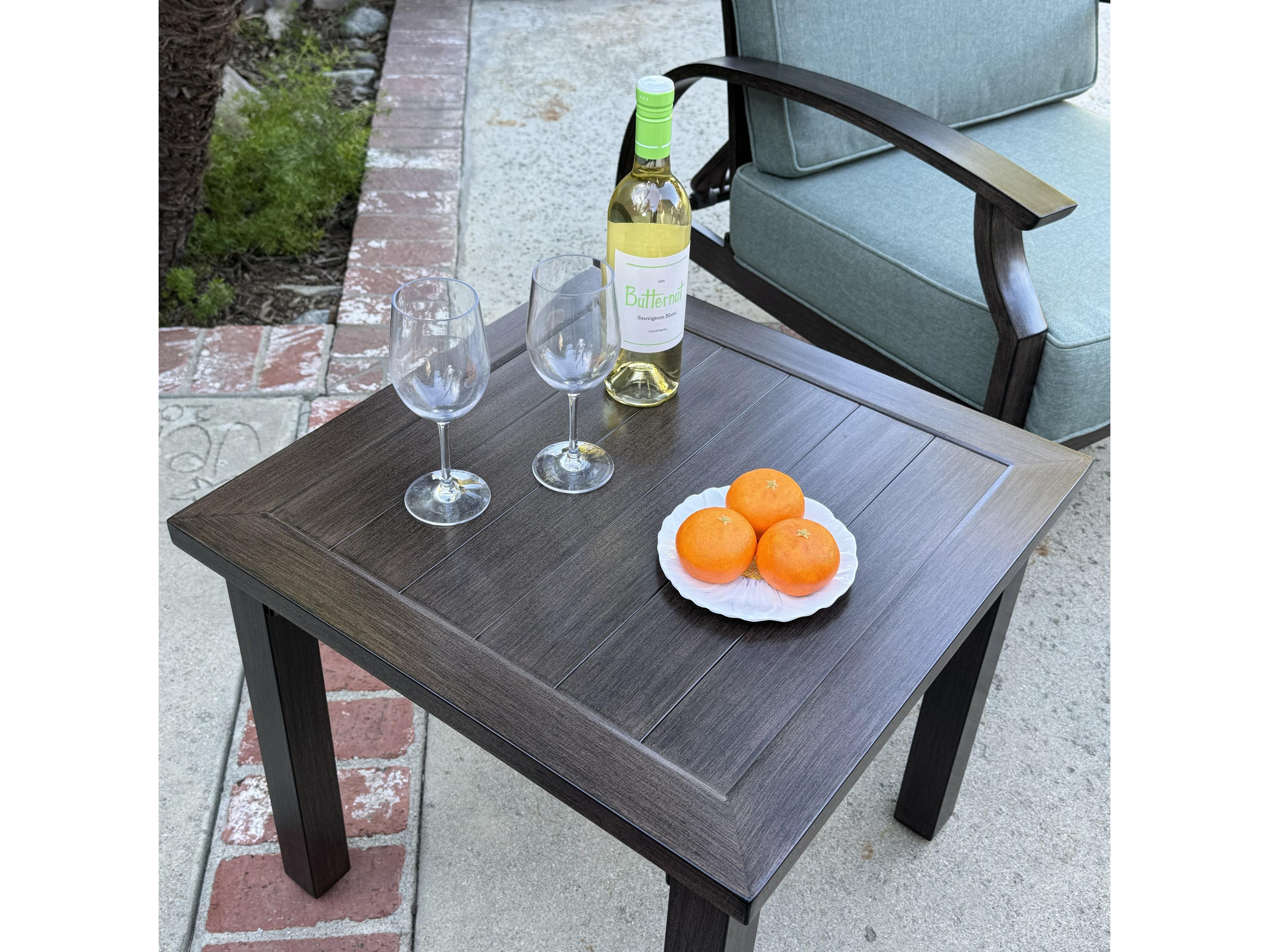 Darlee Outdoor Living Atlantis Walnut Aluminum Cushion Lounge Set