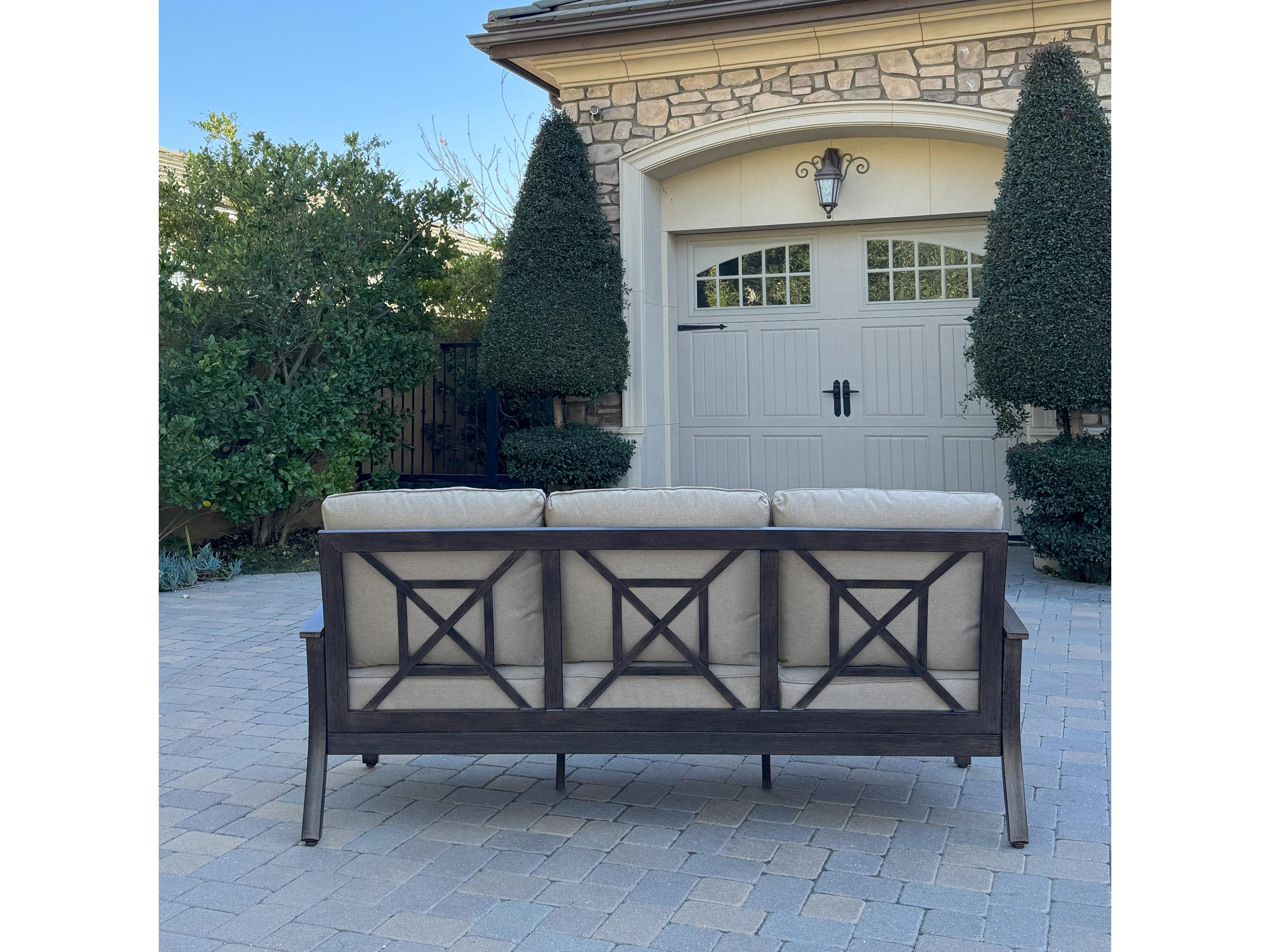 Darlee Outdoor Living Atlantis Walnut Aluminum Cushion Lounge Set