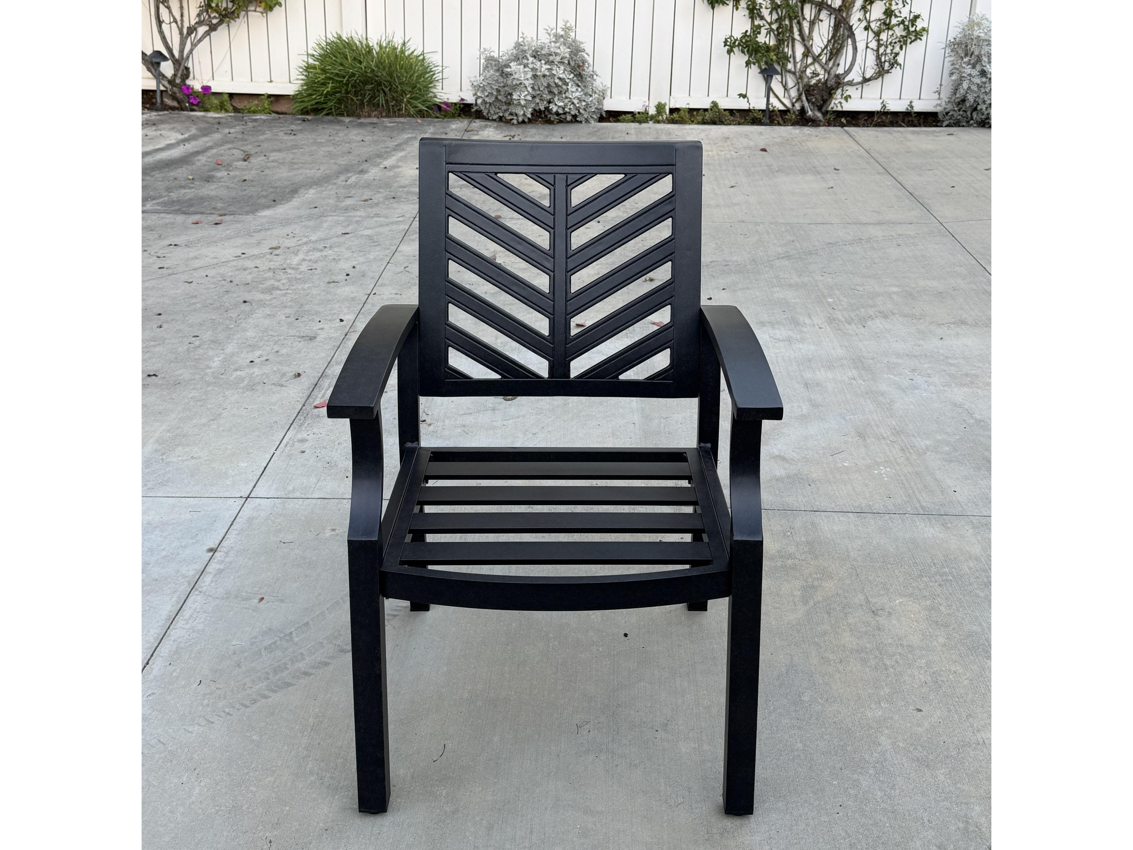 Darlee Outdoor Living Palm Springs Antique Bronze Aluminum Cushion Dining Chair