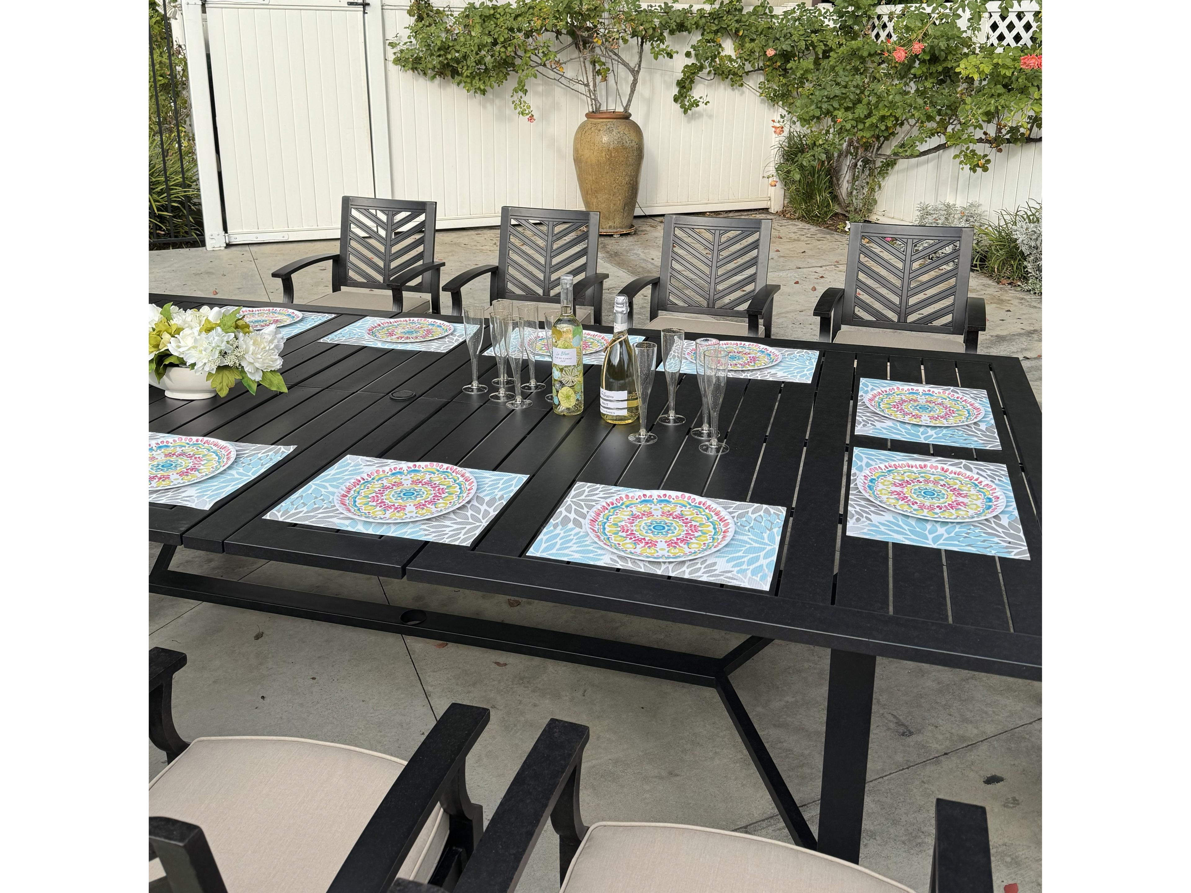 Darlee Outdoor Living Palm Springs Antique Bronze Aluminum Dining Set