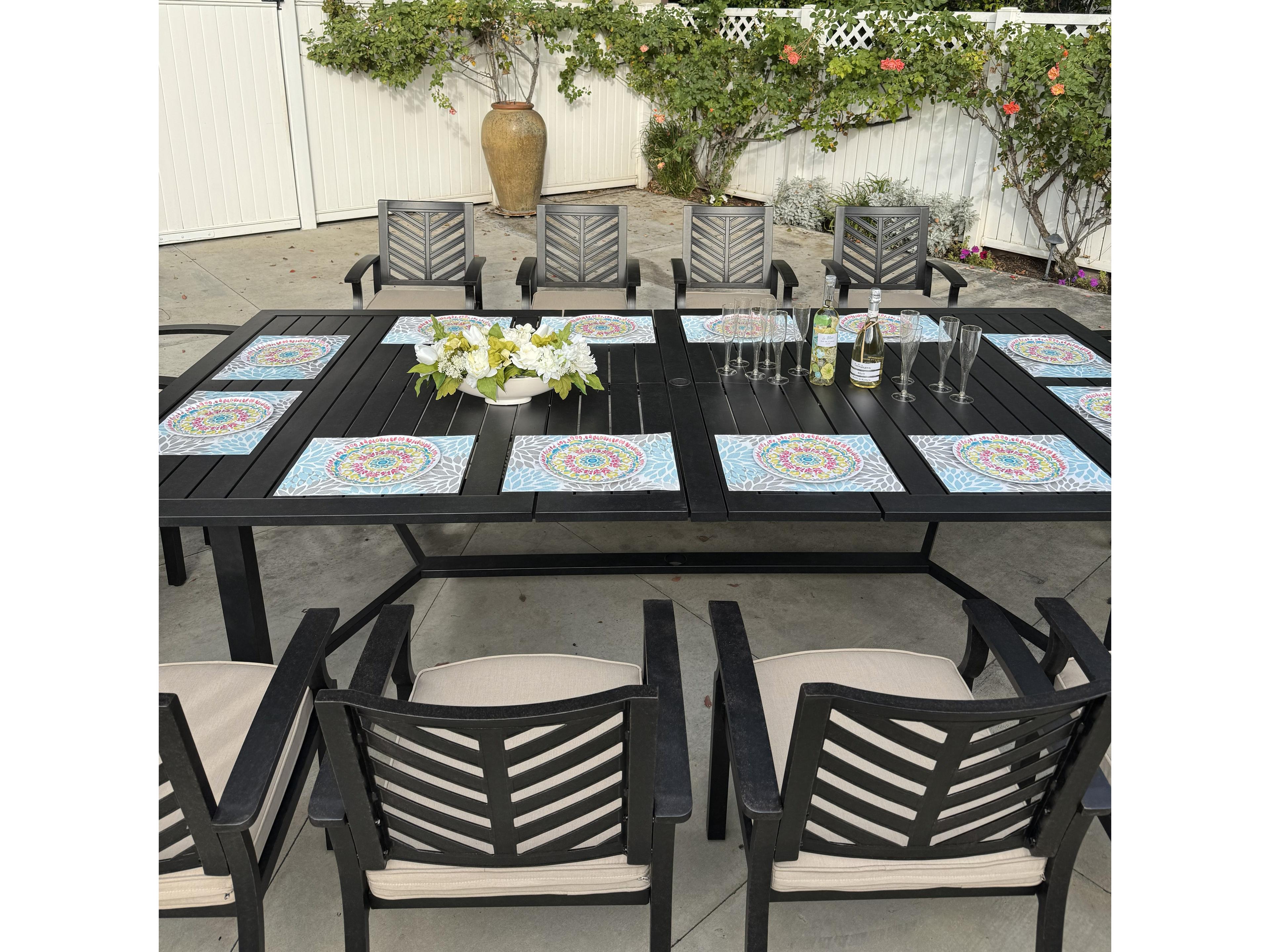 Darlee Outdoor Living Palm Springs Antique Bronze Aluminum Dining Set