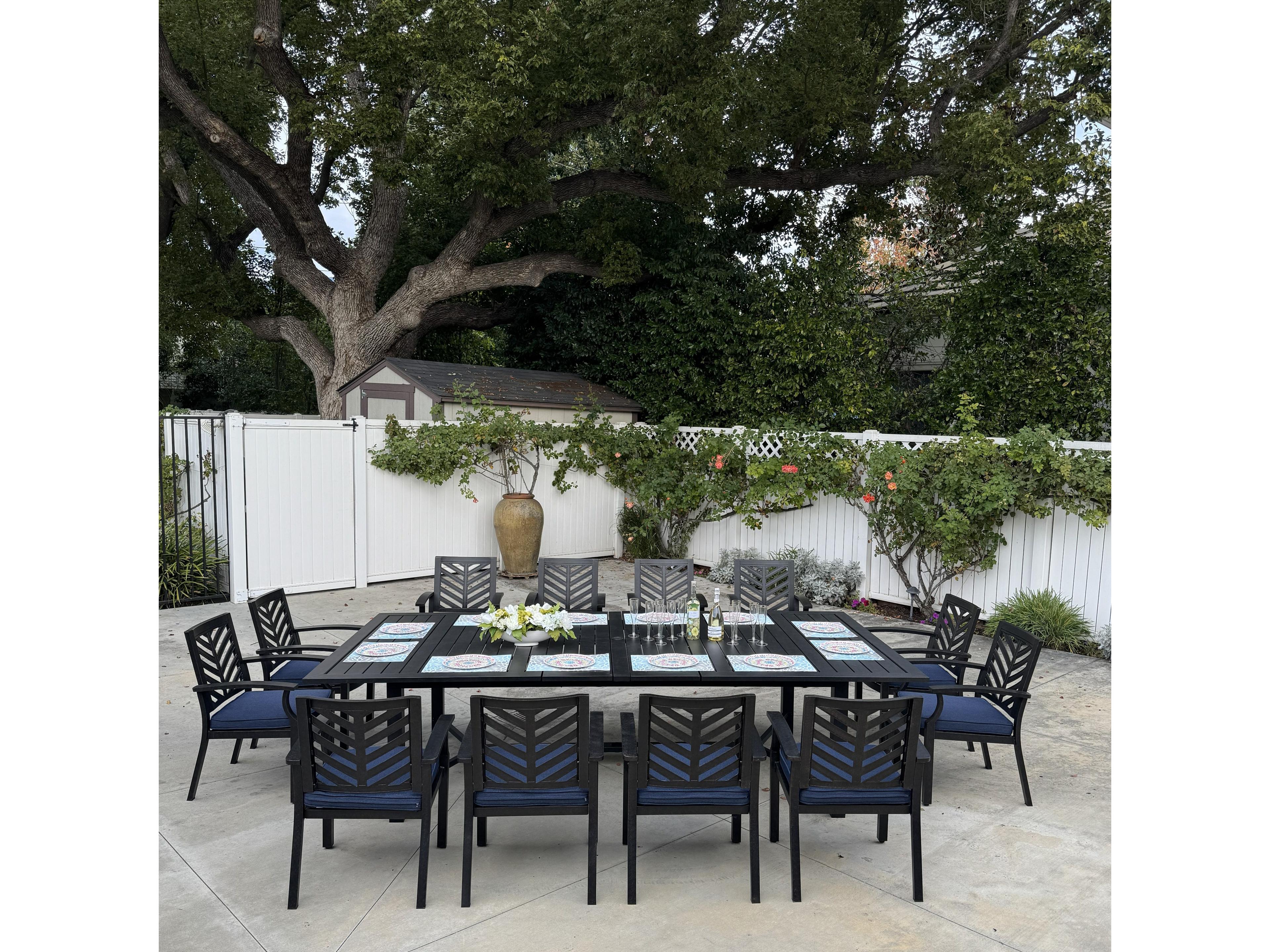 Palm Springs Antique Bronze Aluminum Dining Set