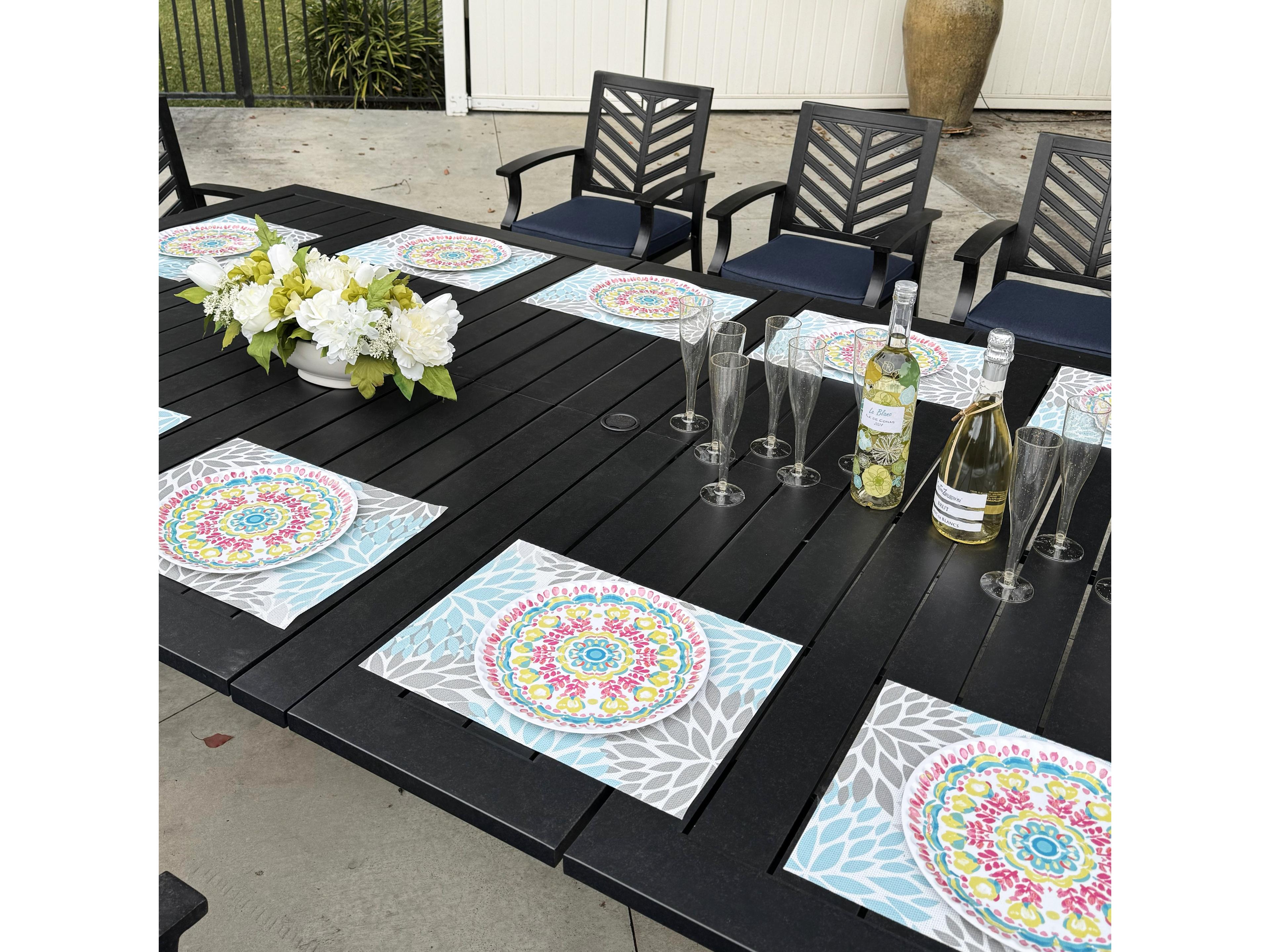 Darlee Outdoor Living Palm Springs Antique Bronze Aluminum Dining Set