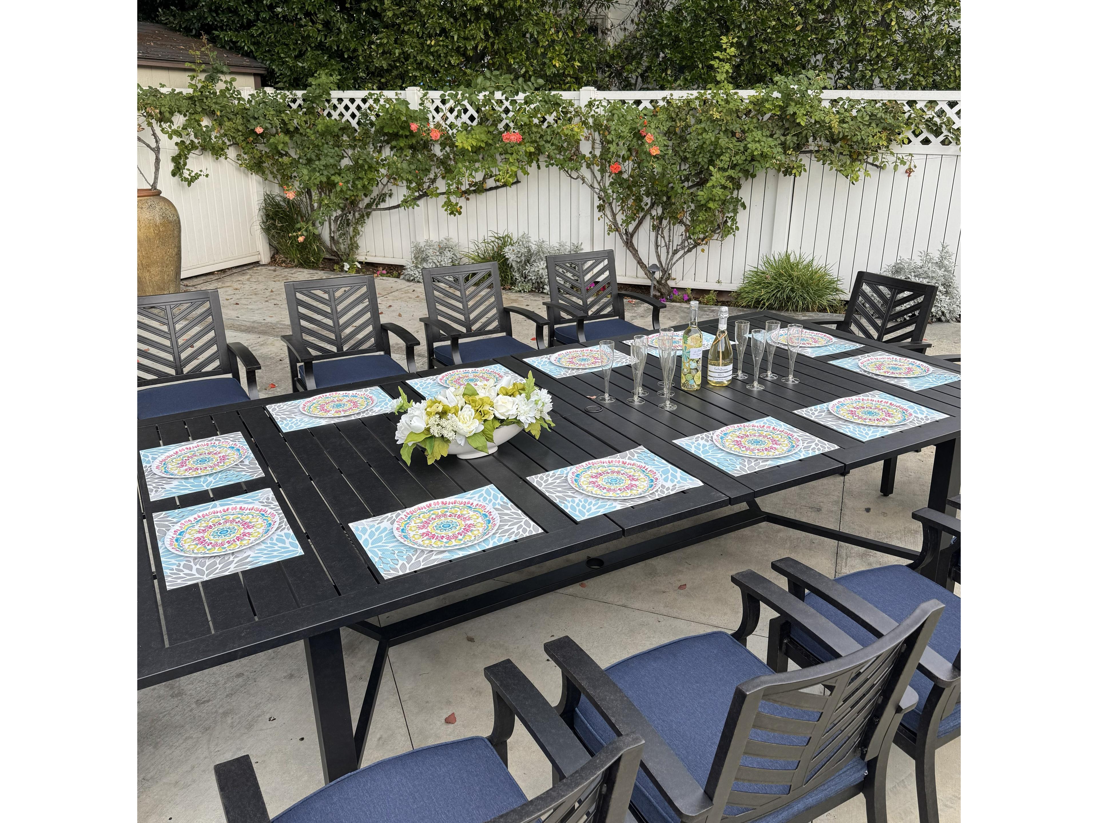 Darlee Outdoor Living Palm Springs Antique Bronze Aluminum Dining Set