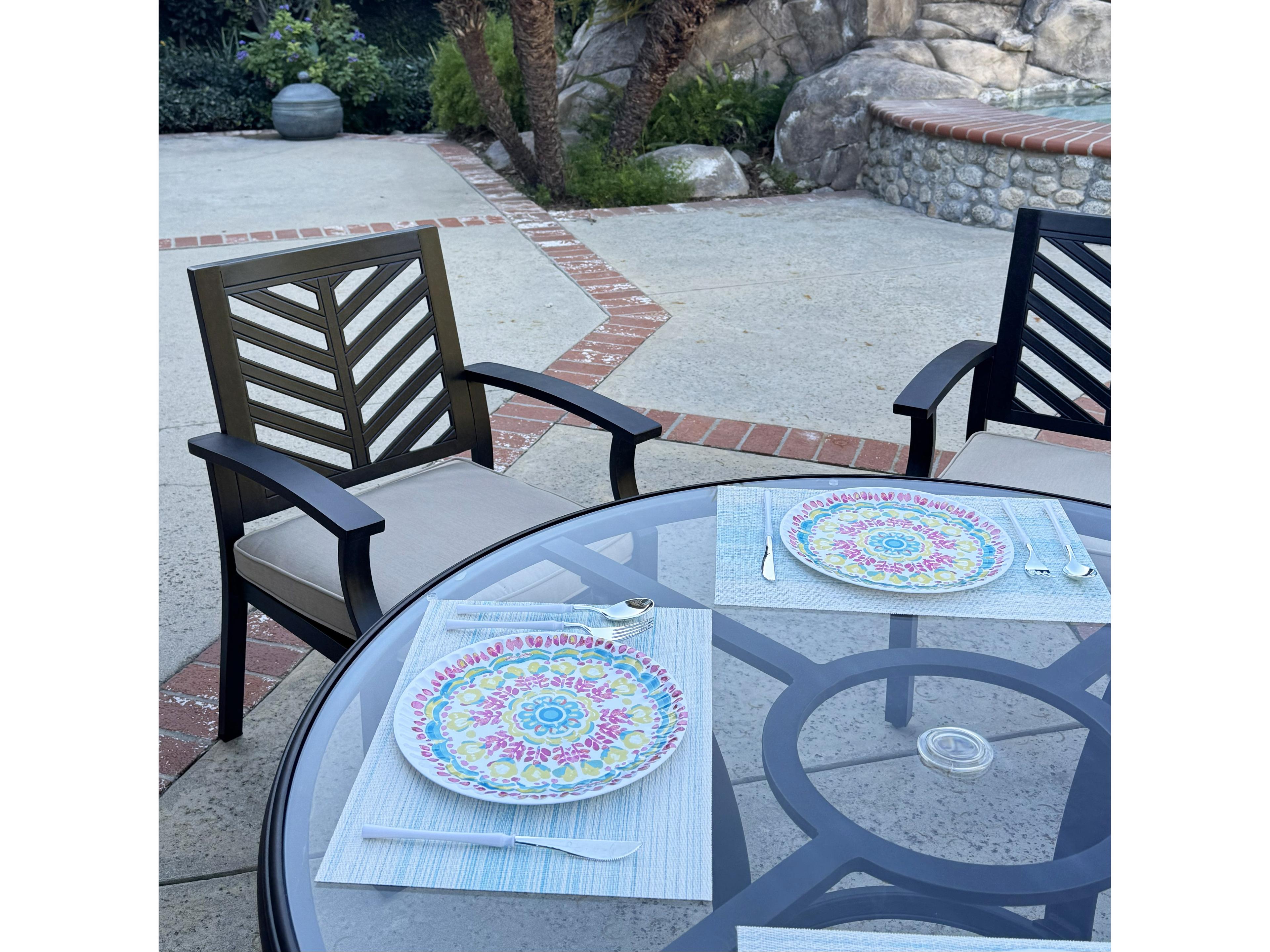 Darlee Outdoor Living Palm Springs Antique Bronze Aluminum Dining Set