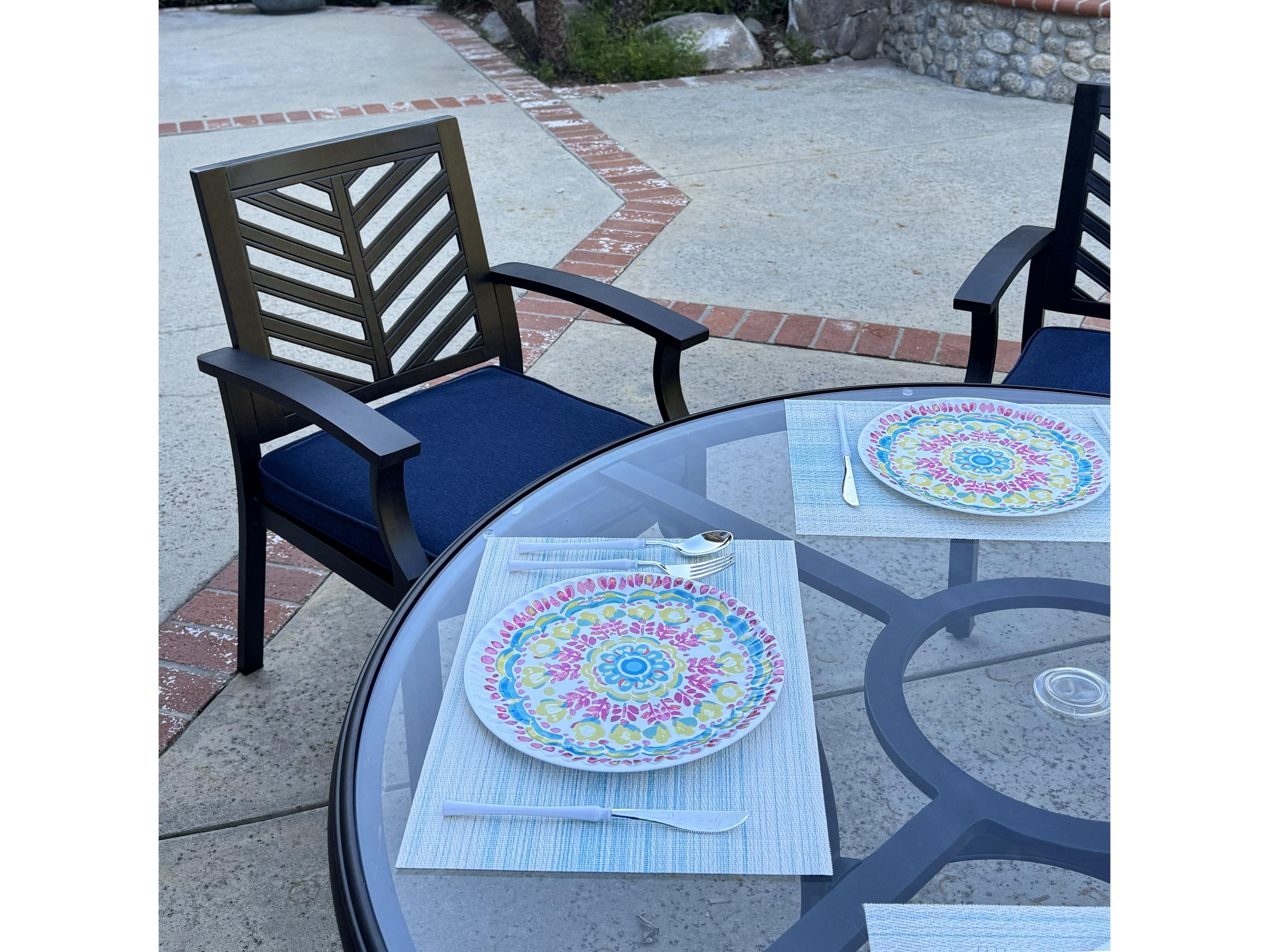 Darlee Outdoor Living Palm Springs Antique Bronze Aluminum Dining Set