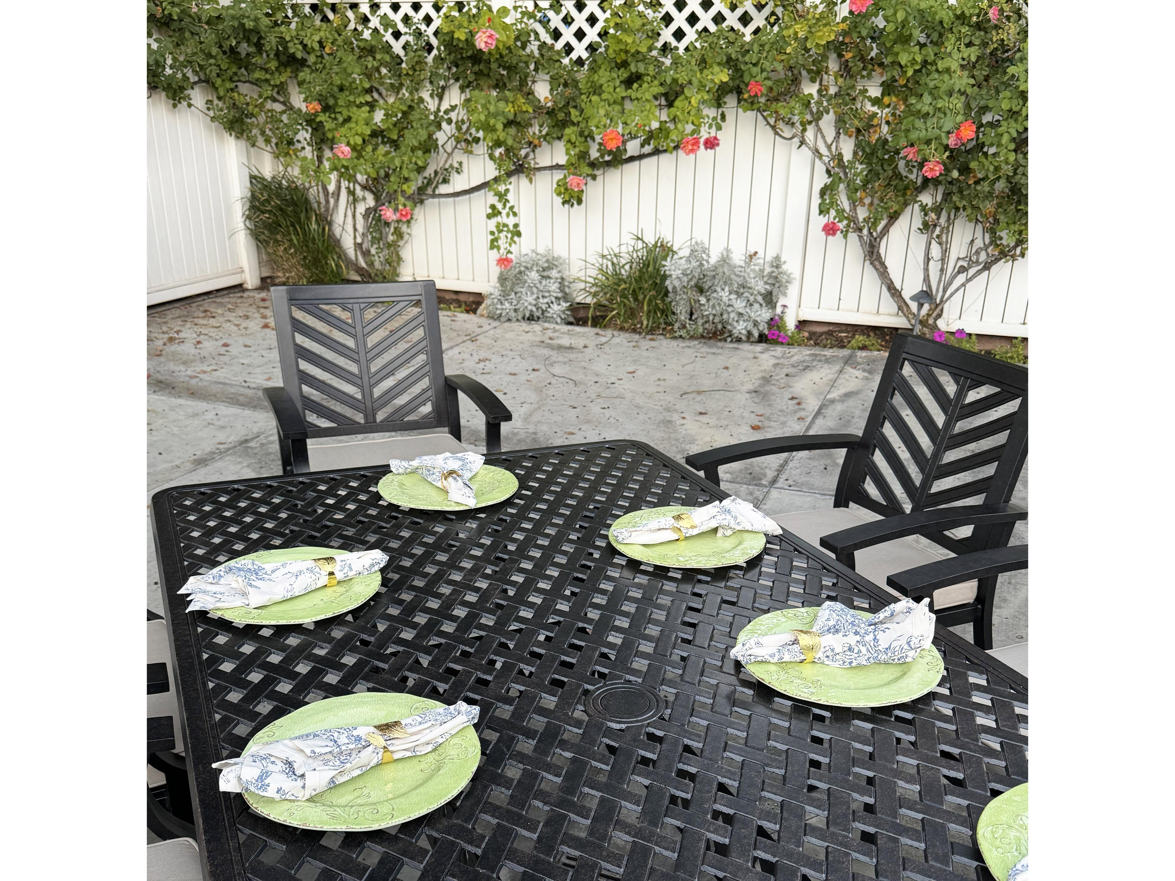 Darlee Outdoor Living Palm Springs Antique Bronze Cast Aluminum Dining Set