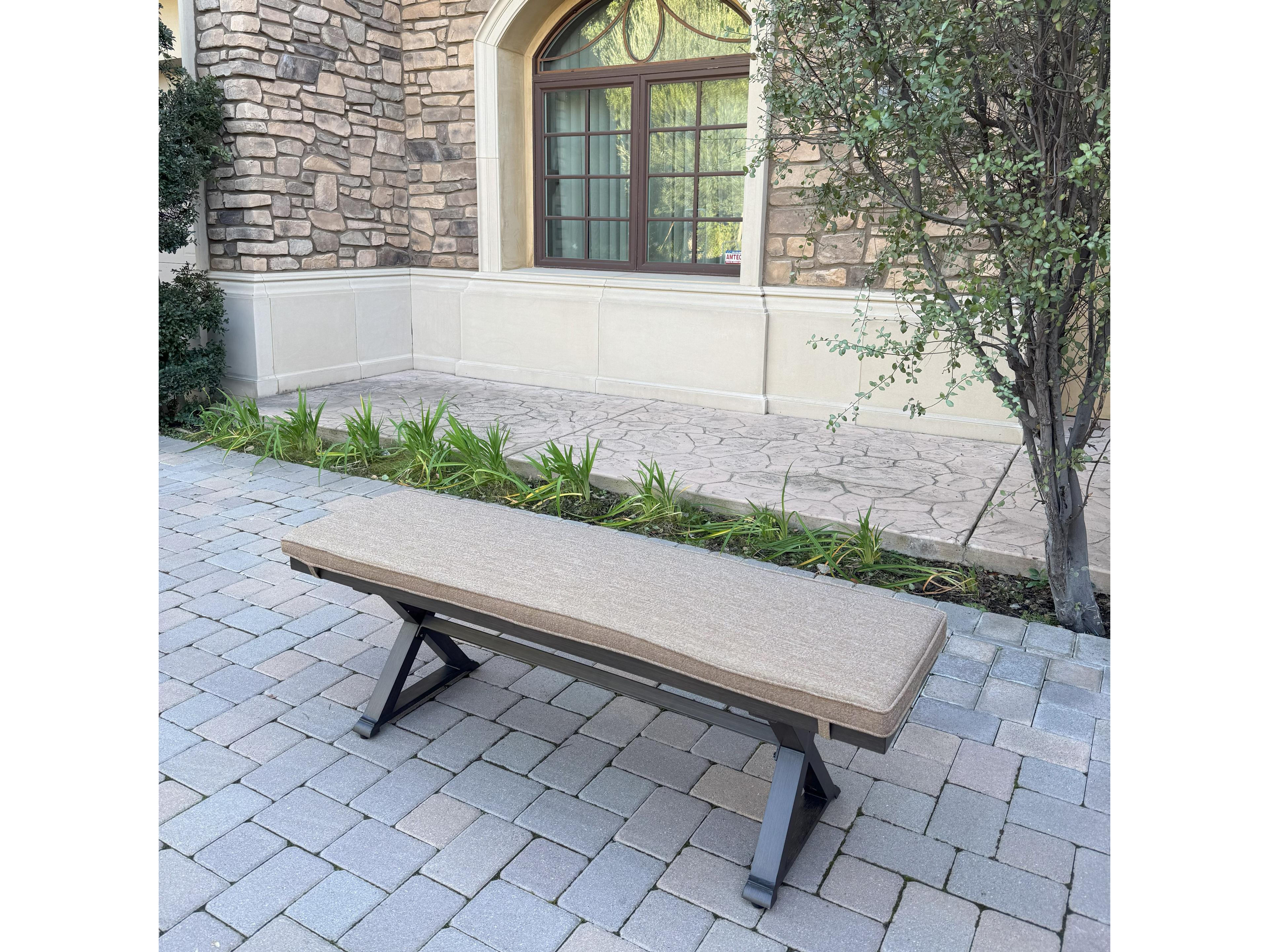 Darlee Outdoor Living Brooklyn Aluminum 5-Piece Dining Set with 88" x 59 feet' Rectangular Dining Table